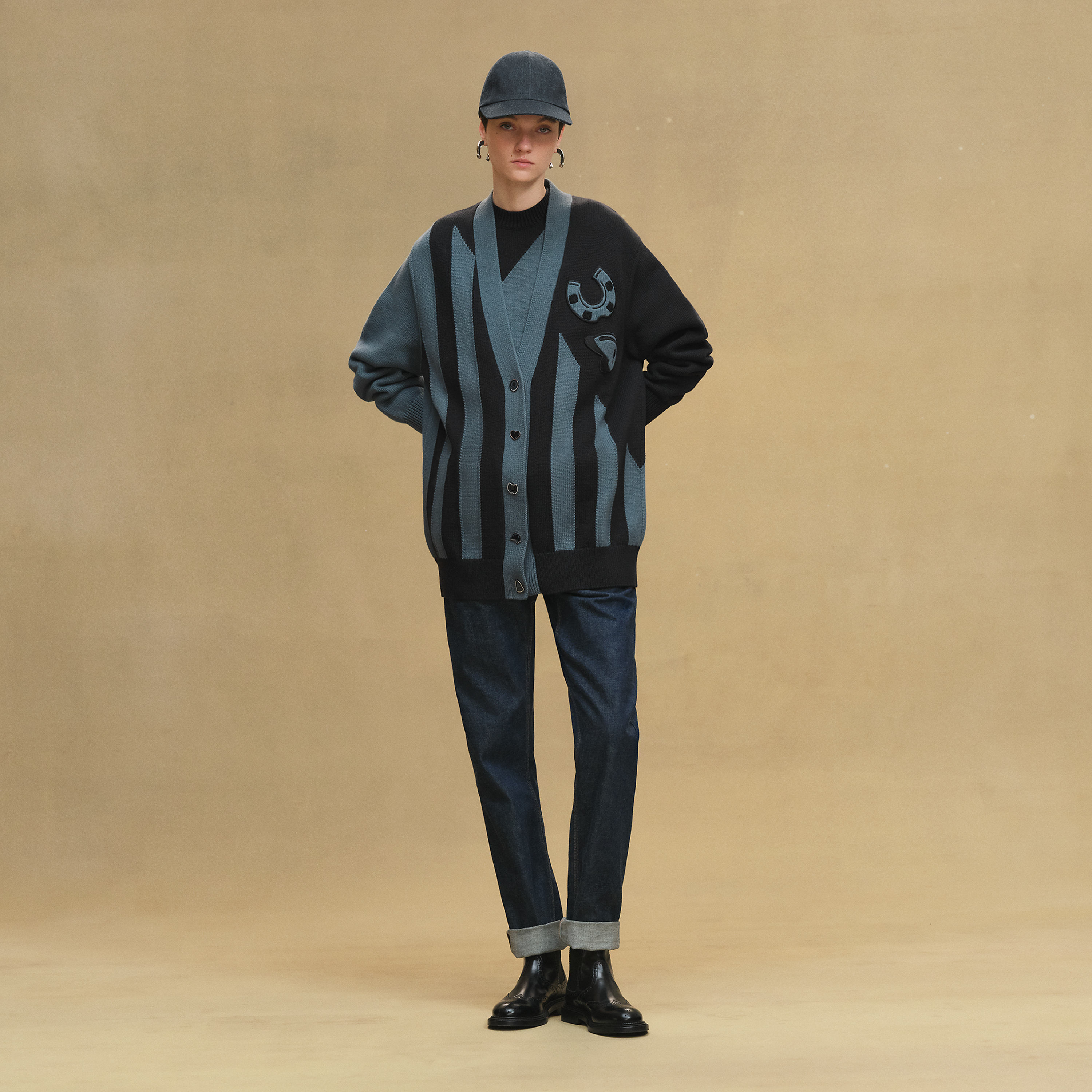 Long-sleeve long cardigan