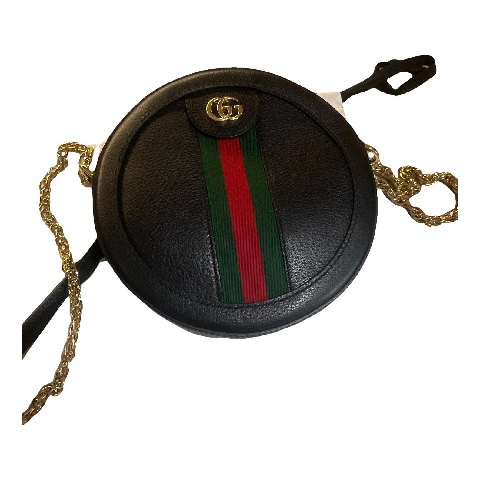 Ophidia Round leather crossbody bag
