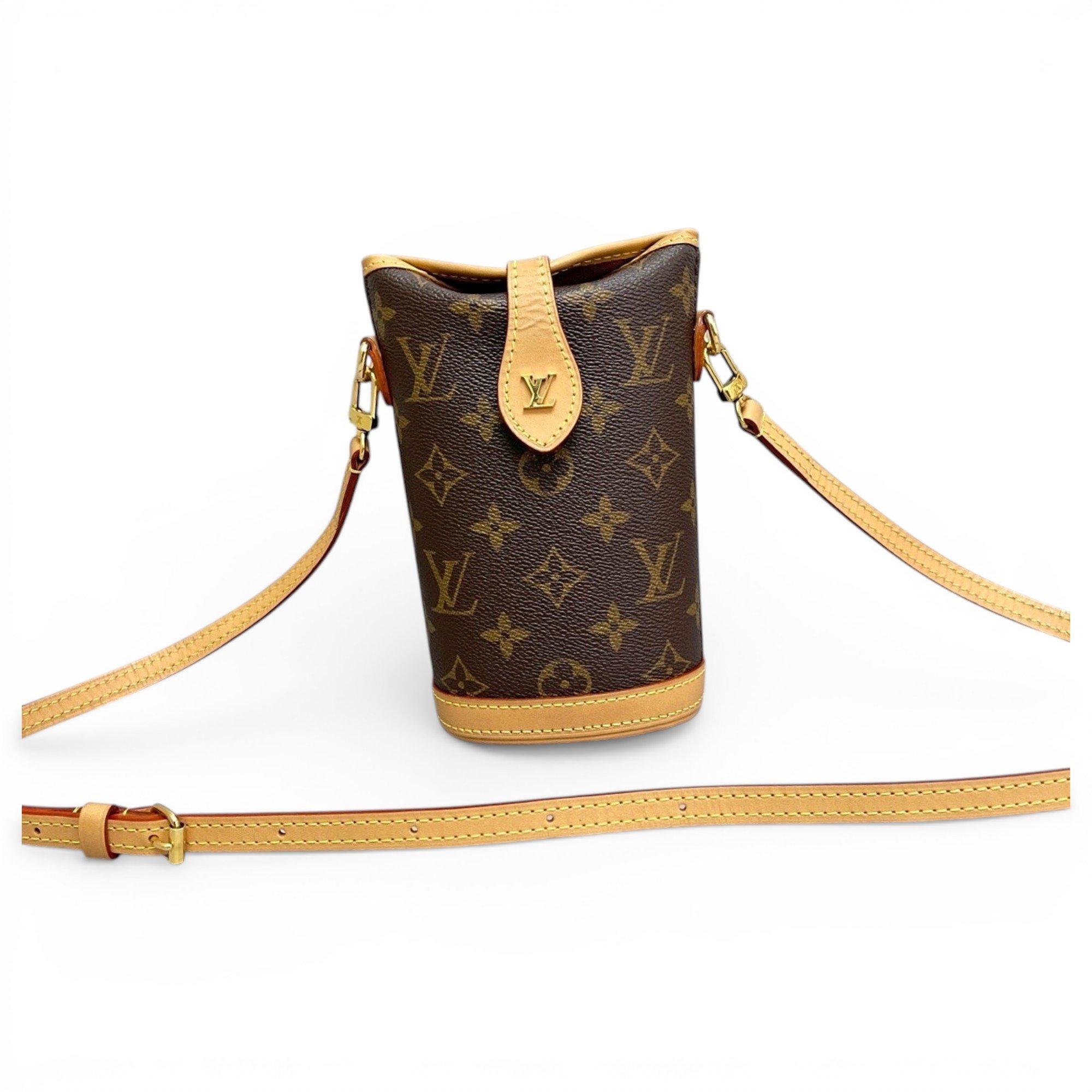 Duffle leather handbag