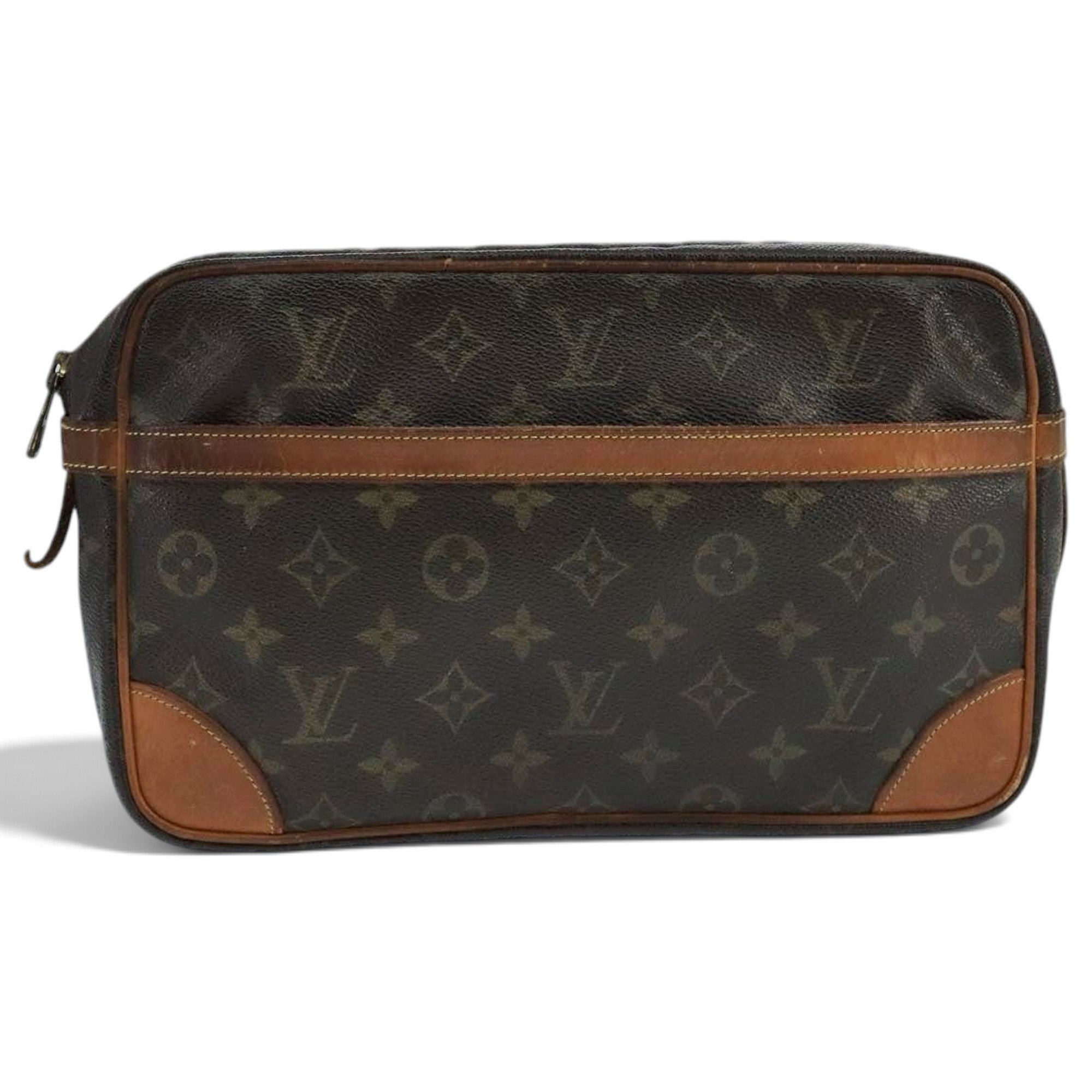 Leather clutch bag