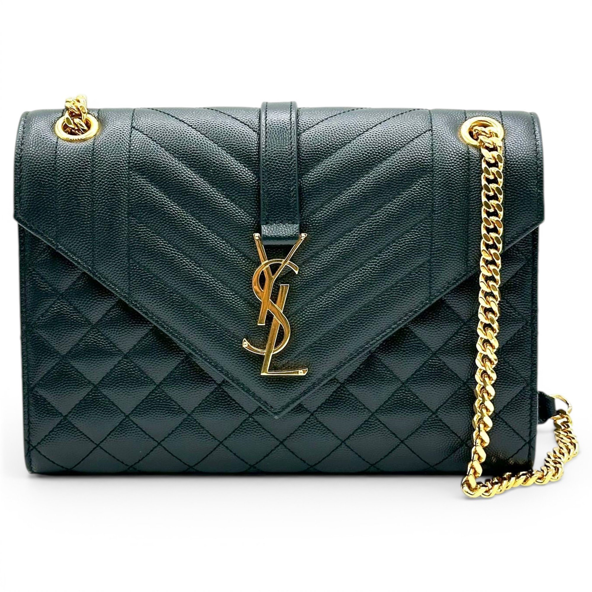 Envelope leather handbag
