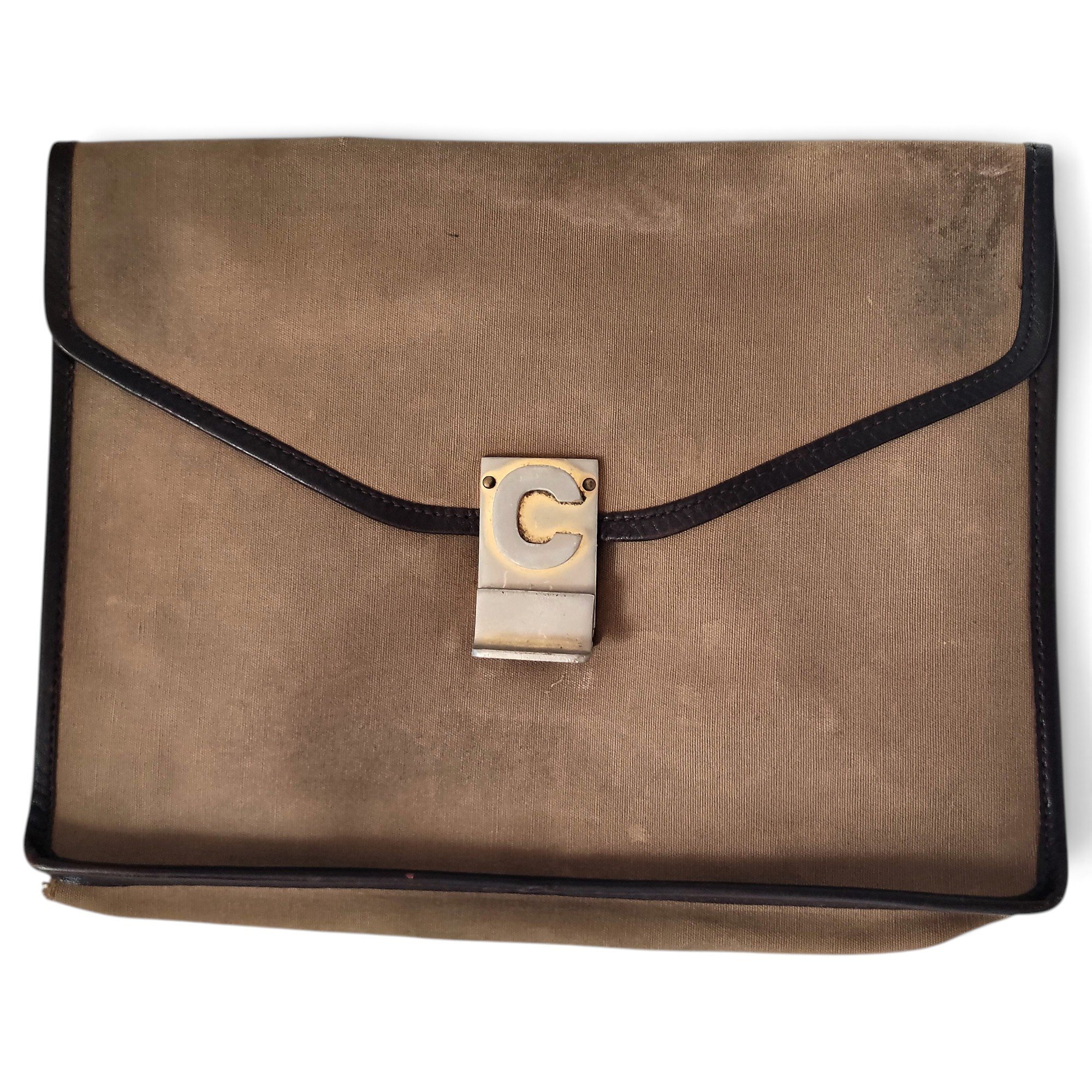 Triomphe Vintage cloth clutch bag