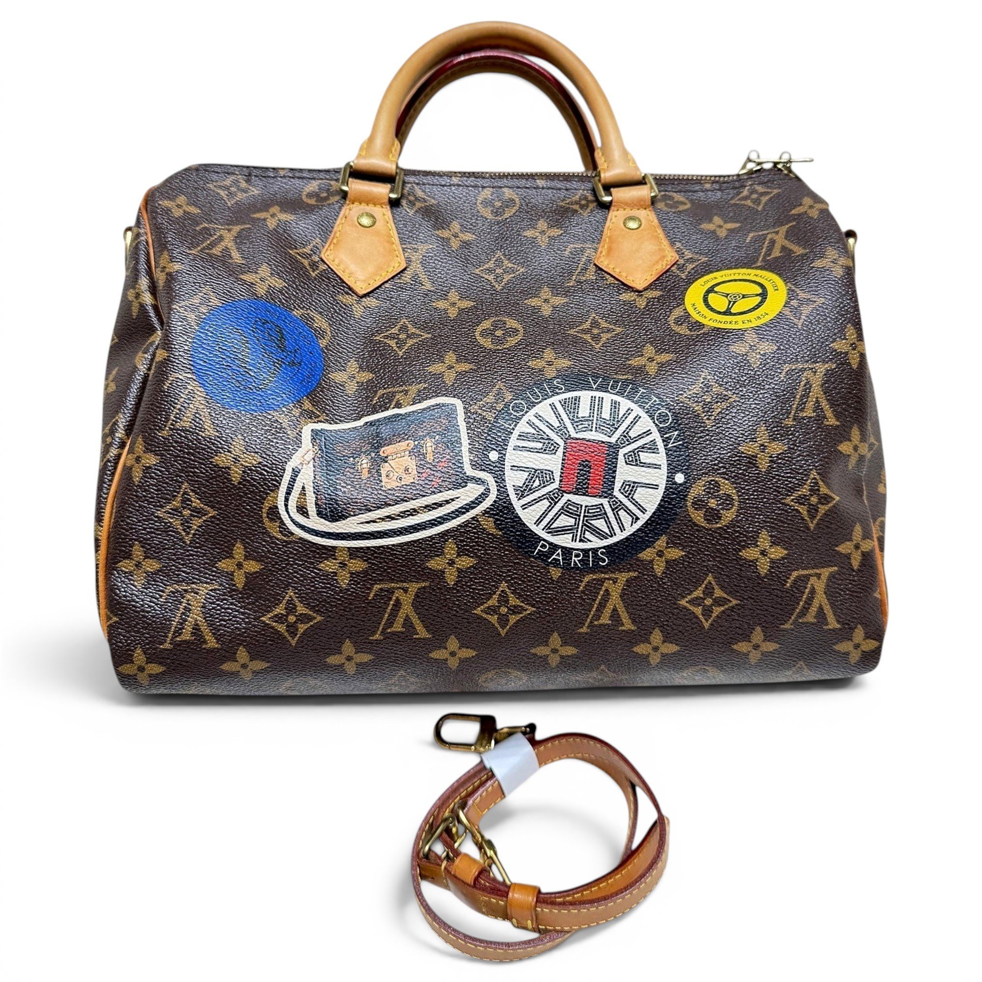 Speedy leather handbag