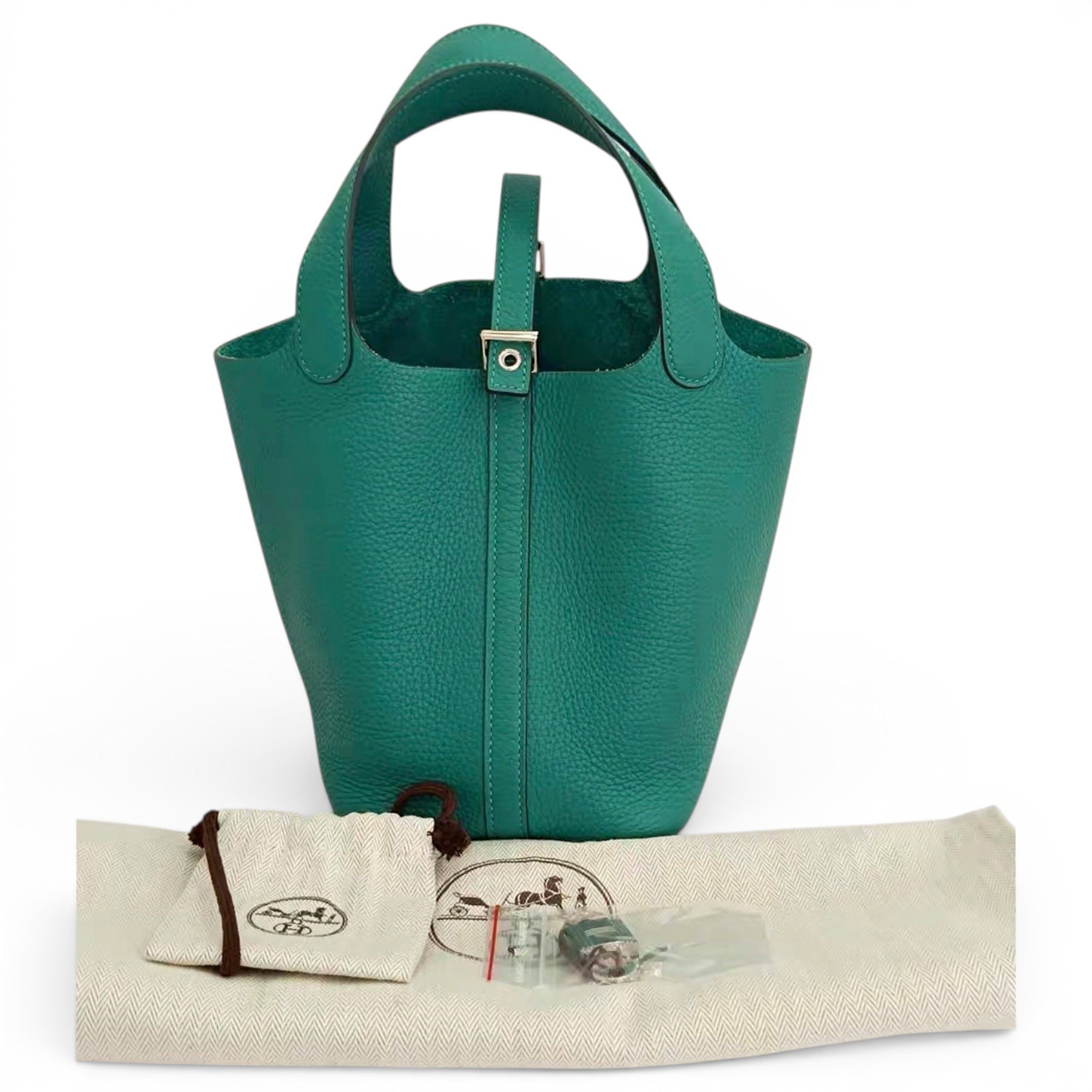 Picotin leather tote