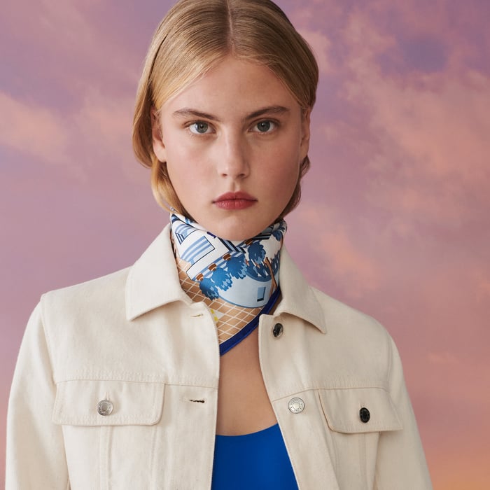 Hermès Horse Club Detail Scarf 45