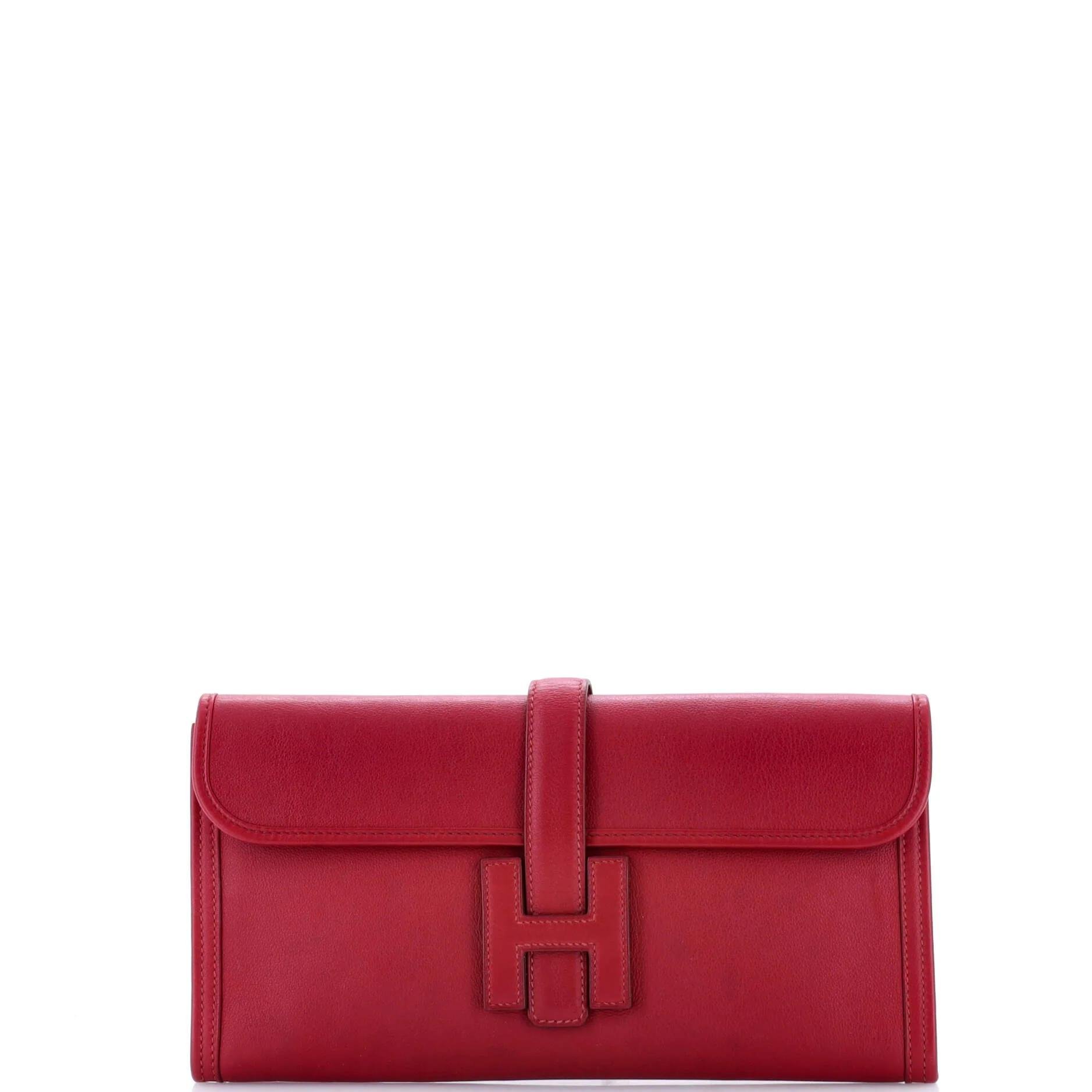 Leather clutch bag