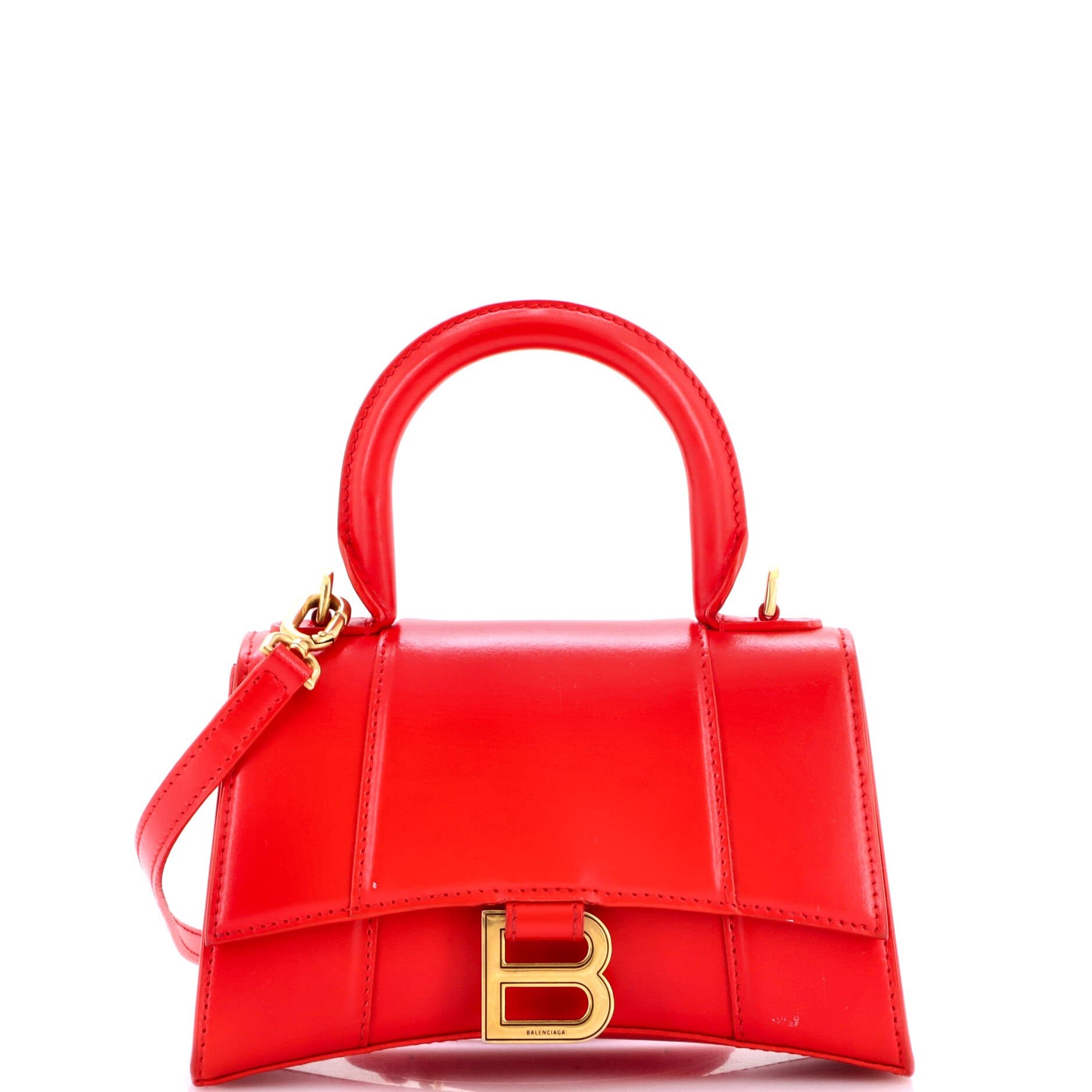 Hourglass Top Handle Bag Leather XS