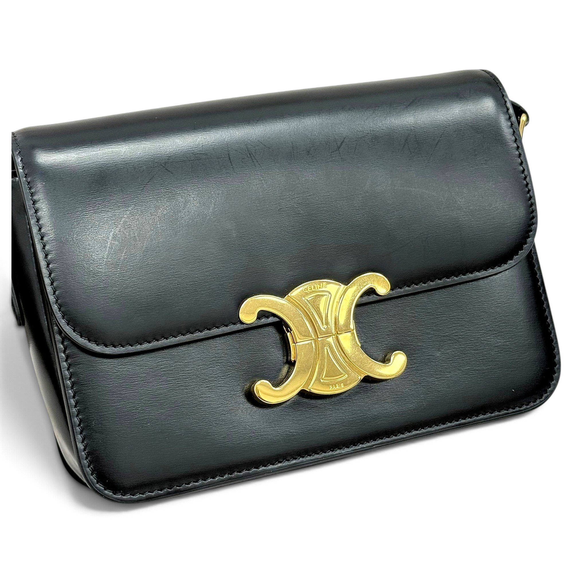 Triomphe leather handbag