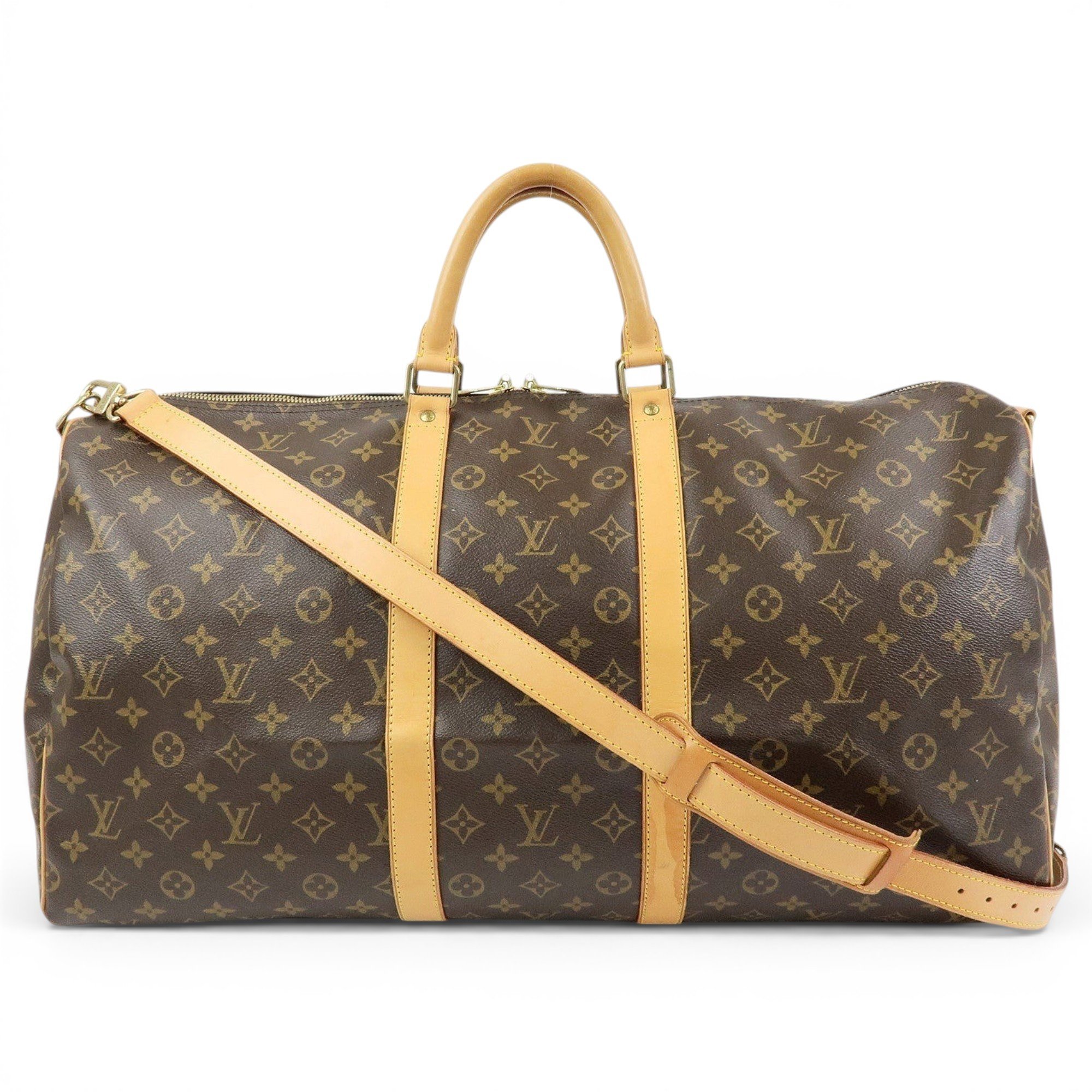 Keepall leather travel bag