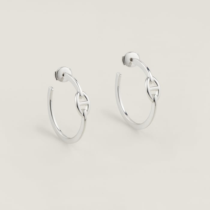 Sans Coloris Chaine d'Ancre Enchainee Earrings, Small Model
