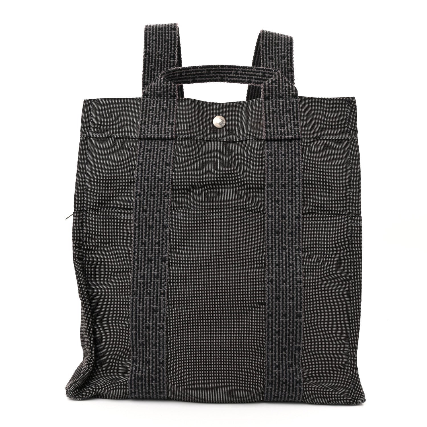 Hermes Canvas Herline Backpack Grey