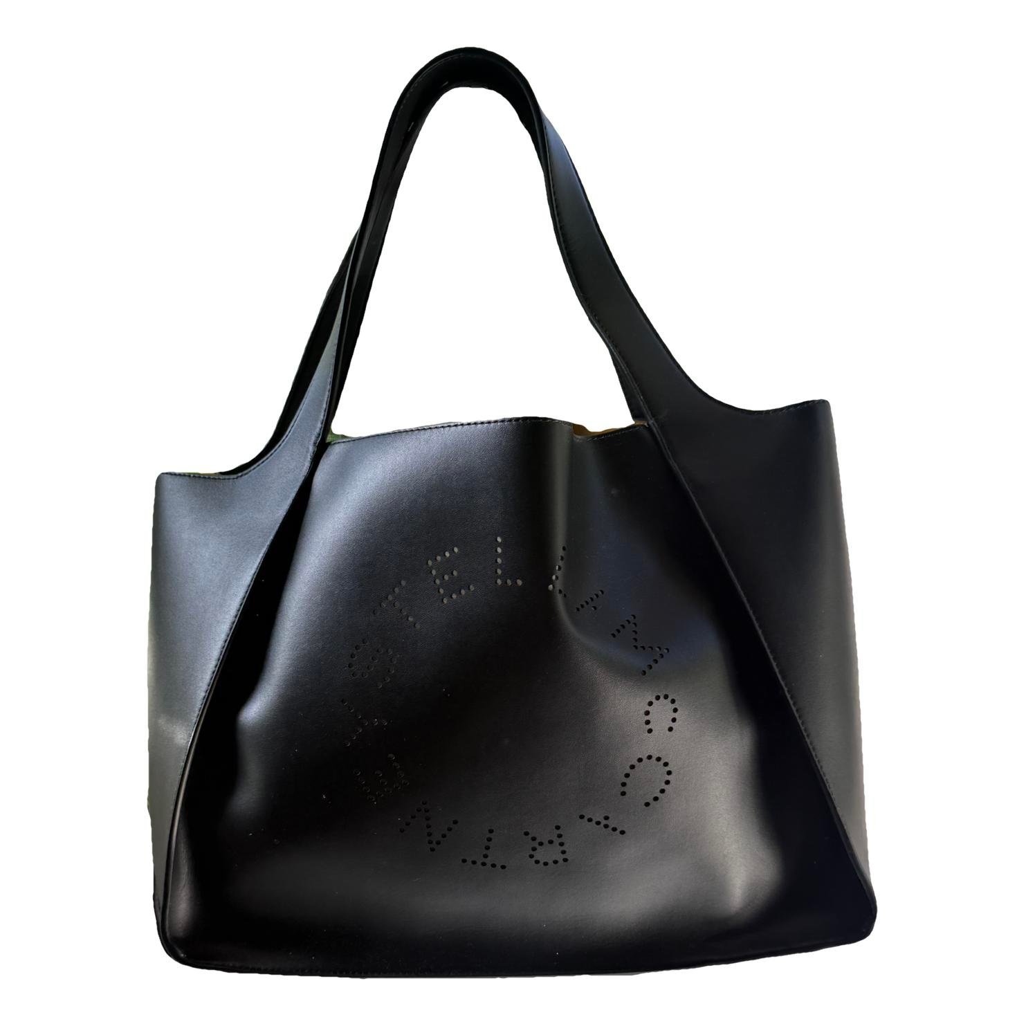 Logo vegan leather tote