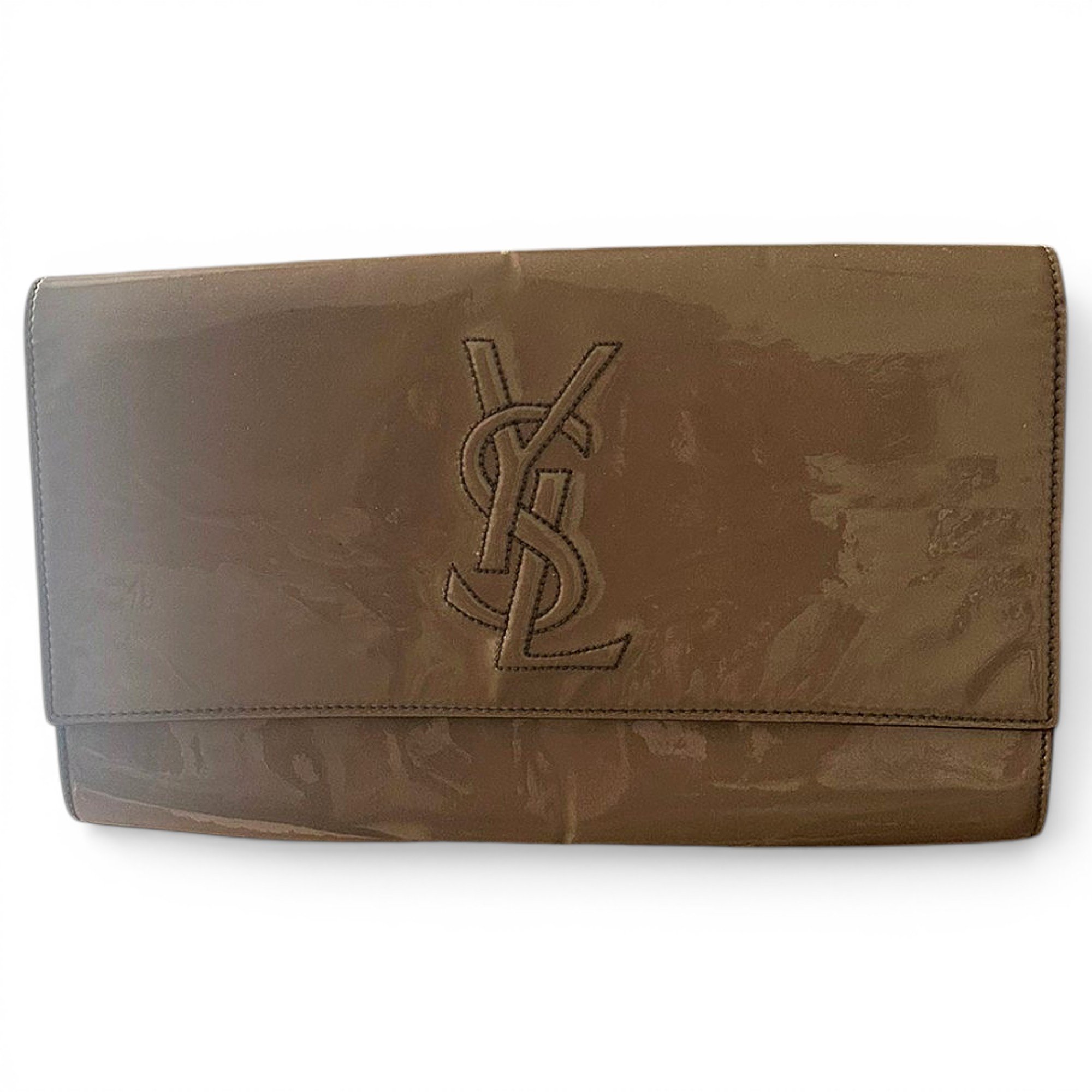 Patent leather clutch bag