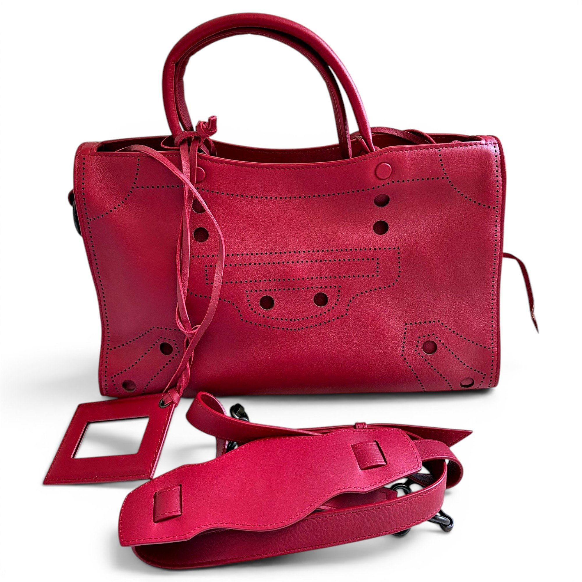 Balenciaga Blackout leather handbag