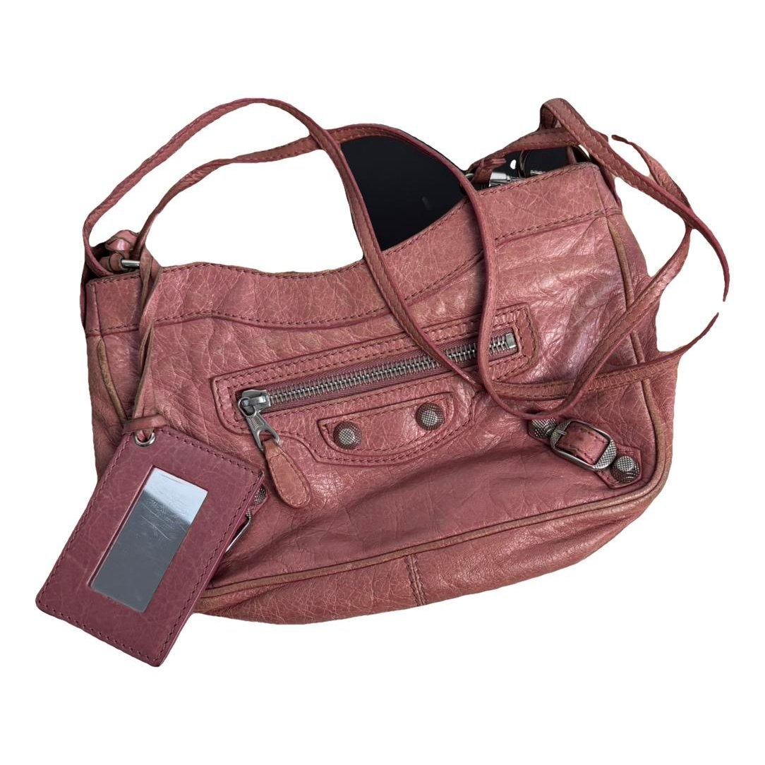 Hip leather crossbody bag