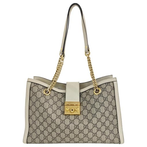 Padlock leather handbag