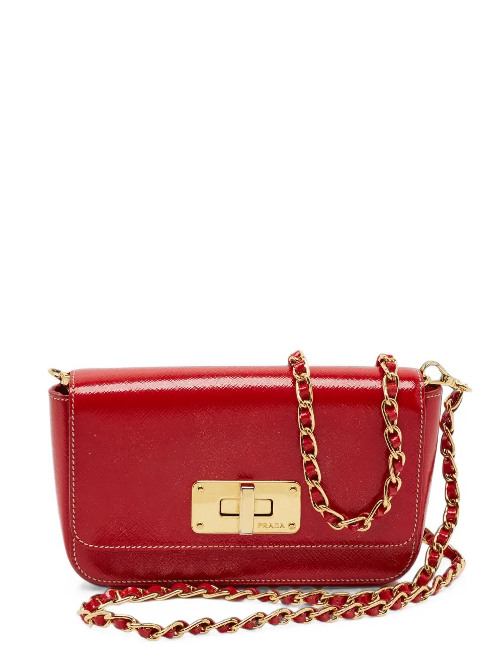 Prada Saffiano turn-lock shoulder bag
