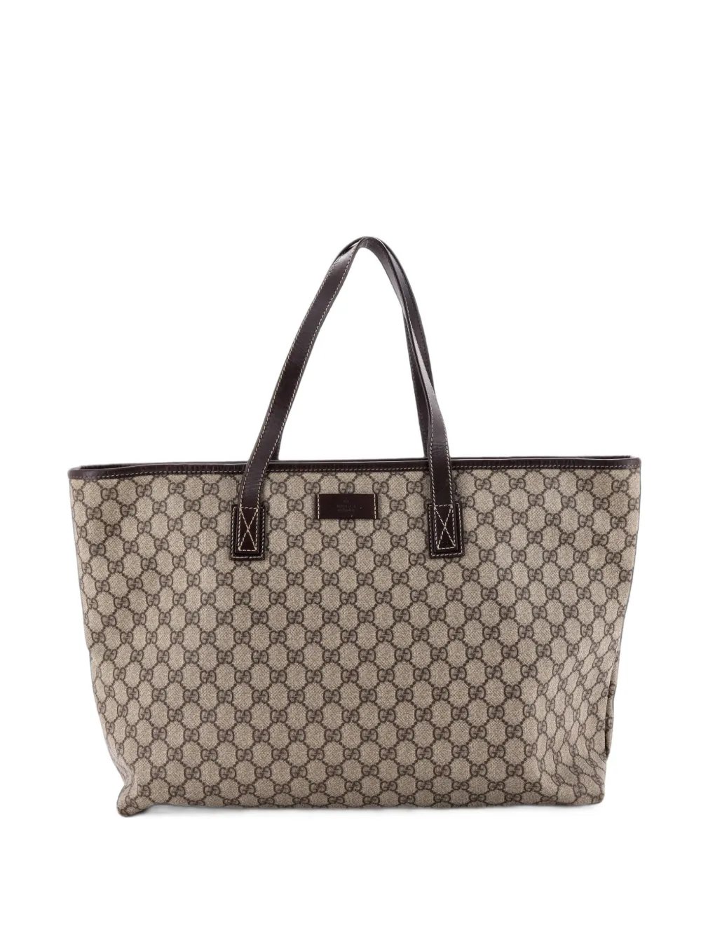 Plus GG Coated Canvas with Leather Large tote bag