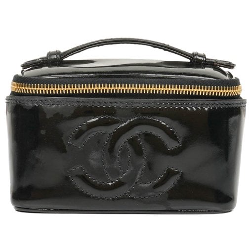Vanity patent leather handbag