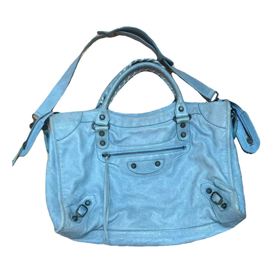 City leather handbag