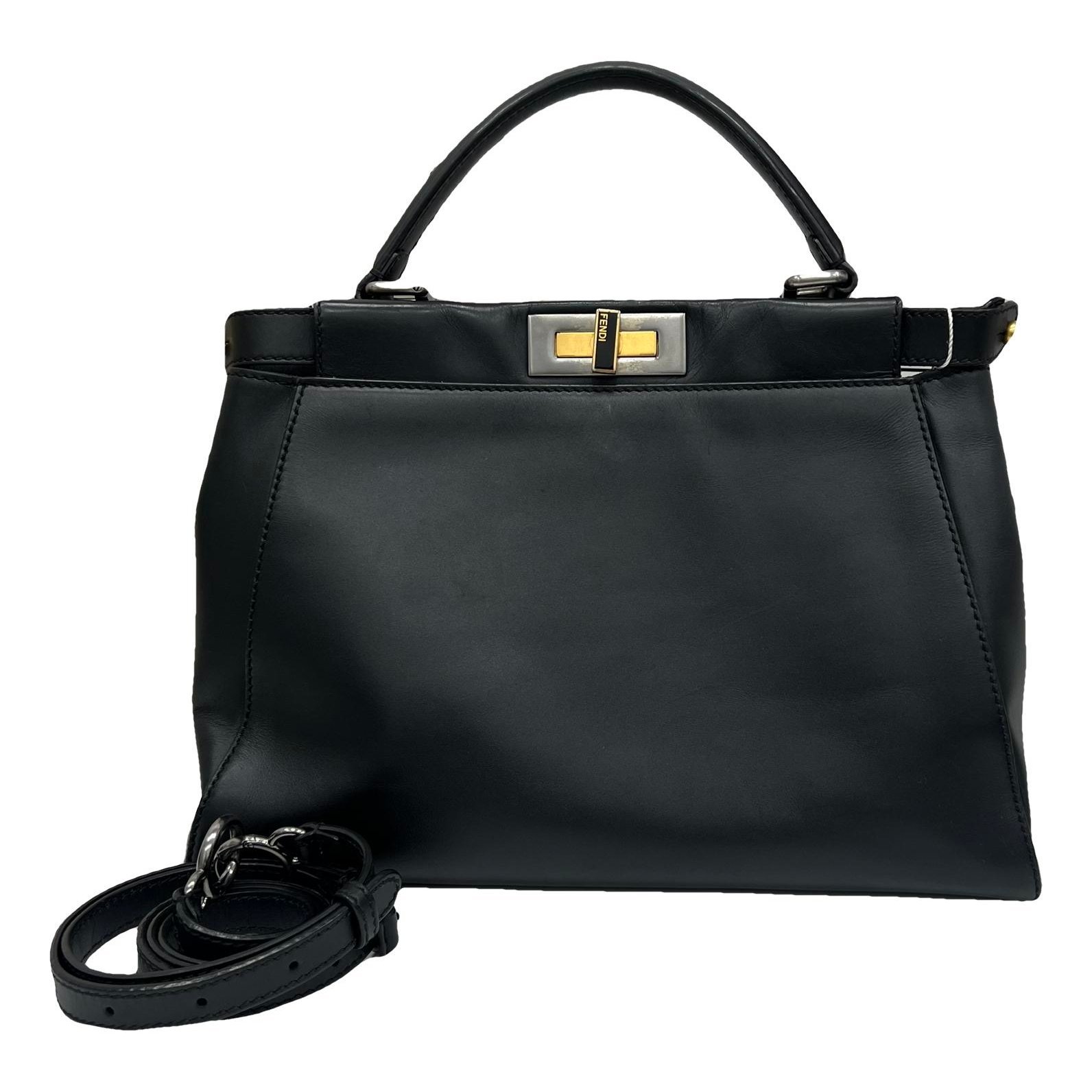 Peekaboo leather handbag