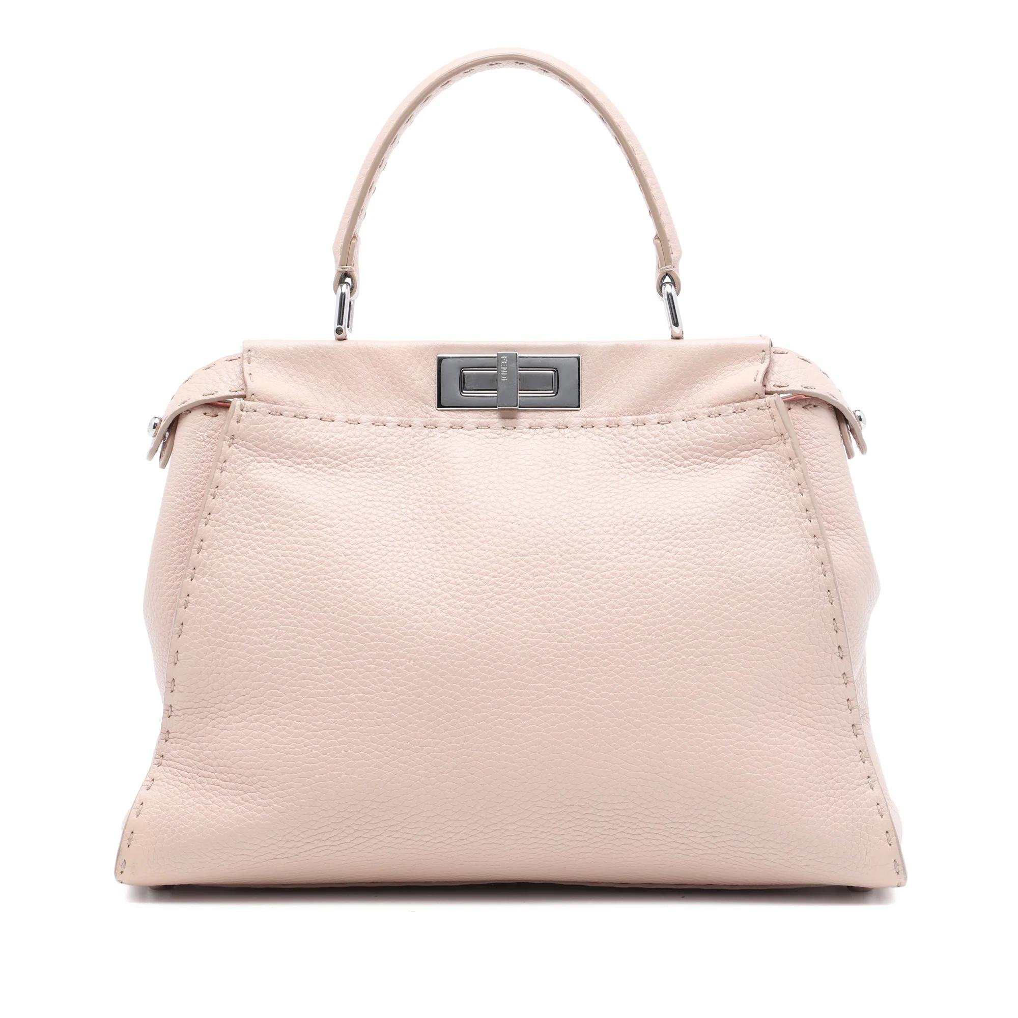 Peekaboo leather satchel