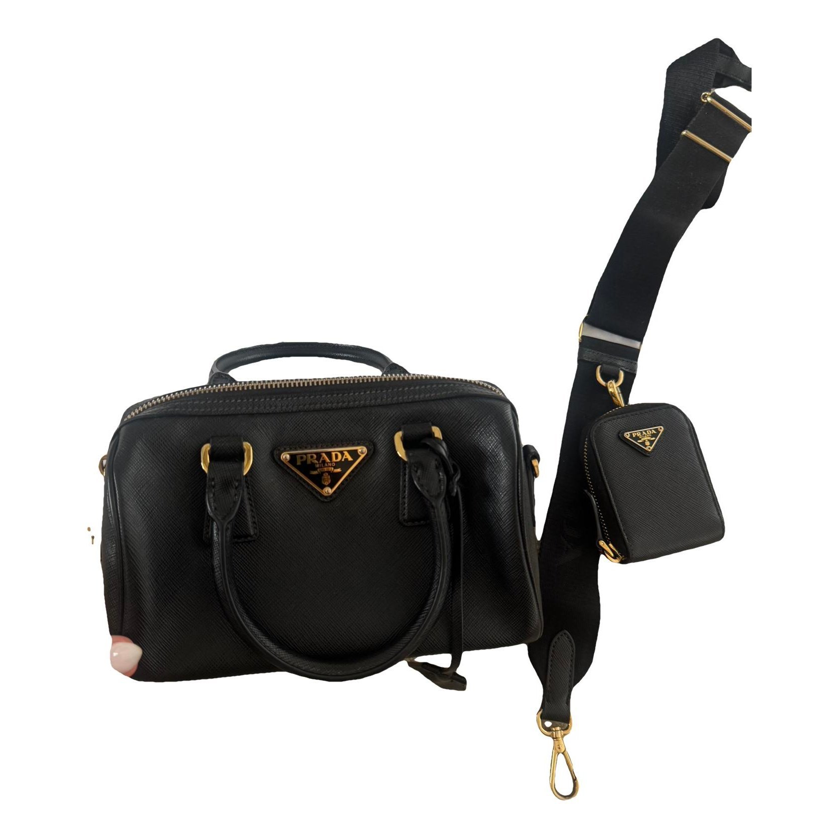 Leather bowling bag