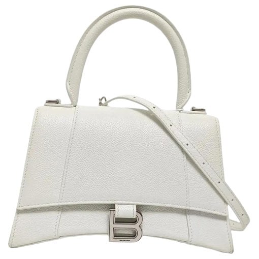Hourglass leather handbag