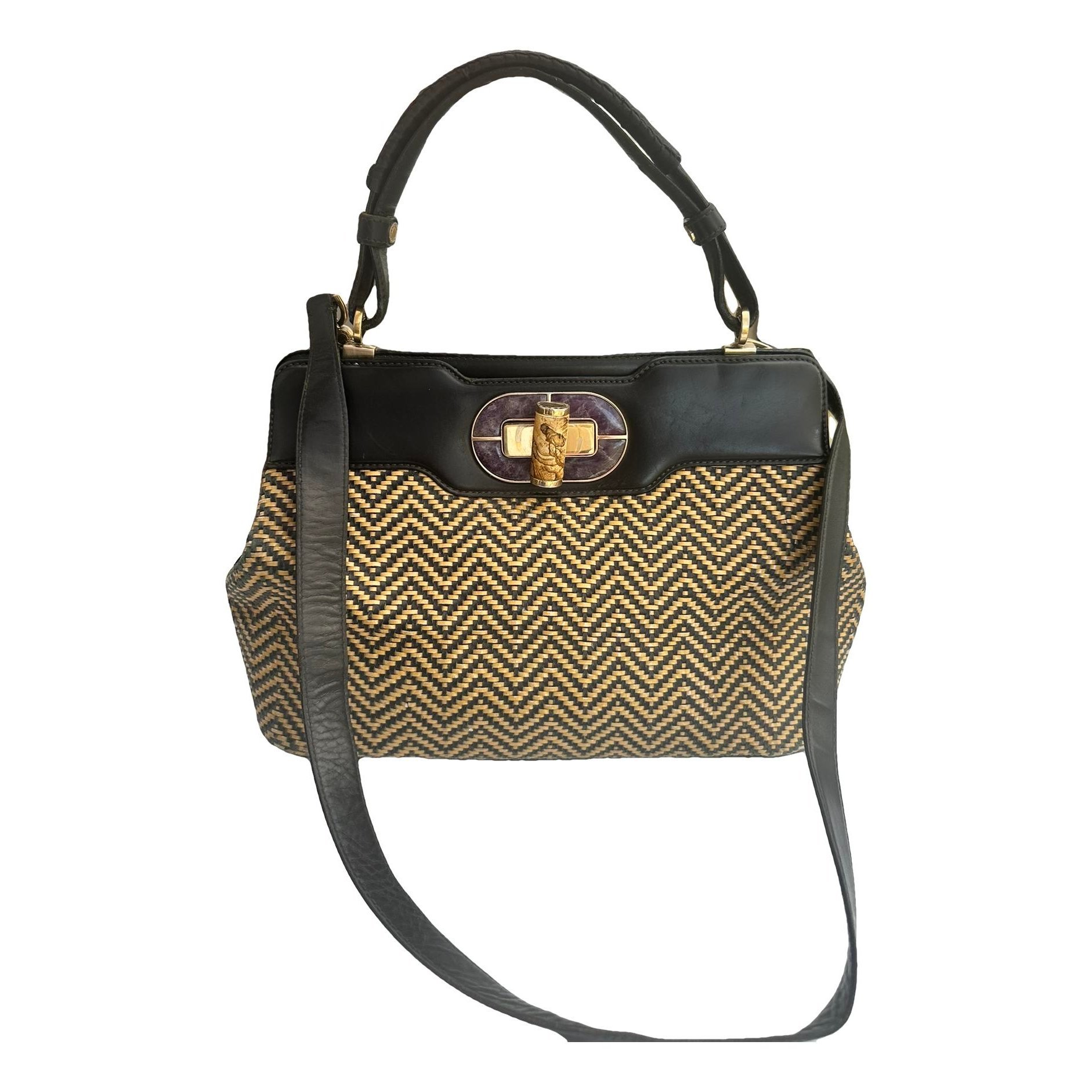 Isabella Rossellini leather handbag