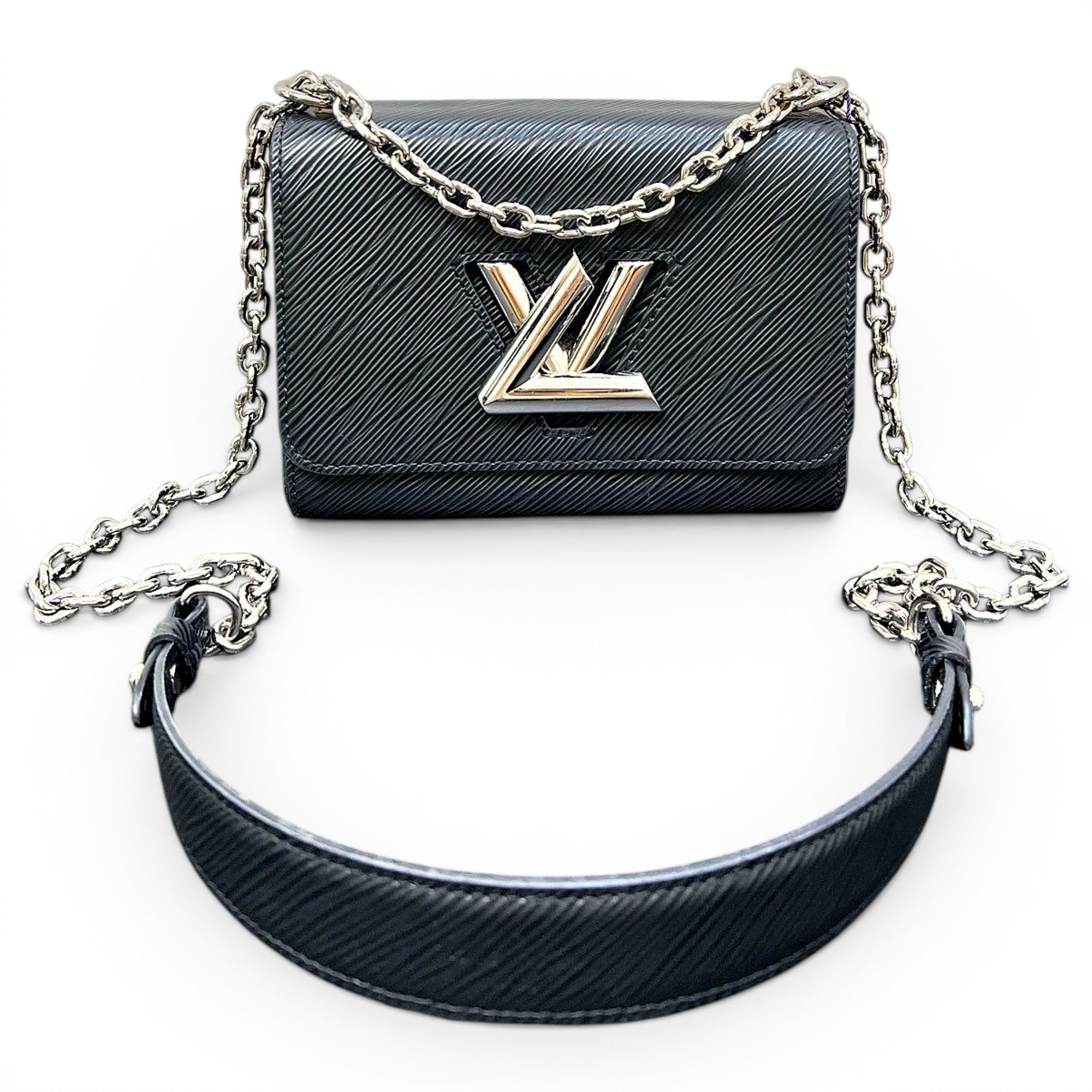 Twist leather handbag