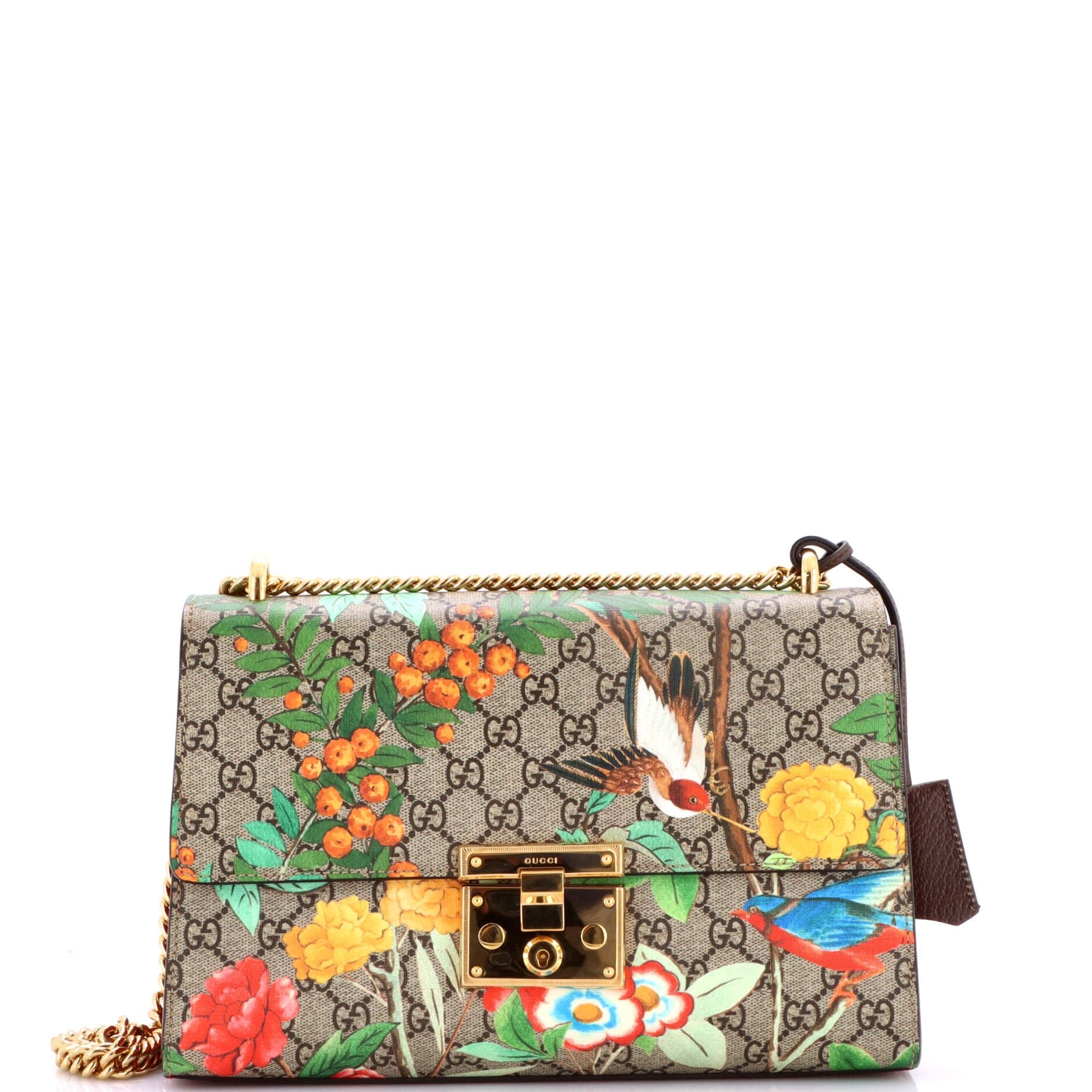Padlock Shoulder Bag Tian Print GG Coated Canvas Medium