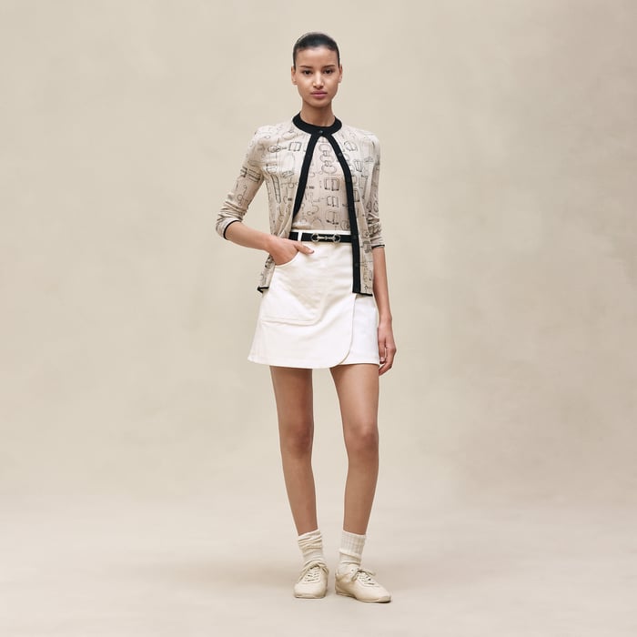 Blanc Naturel Wrap Miniskirt
