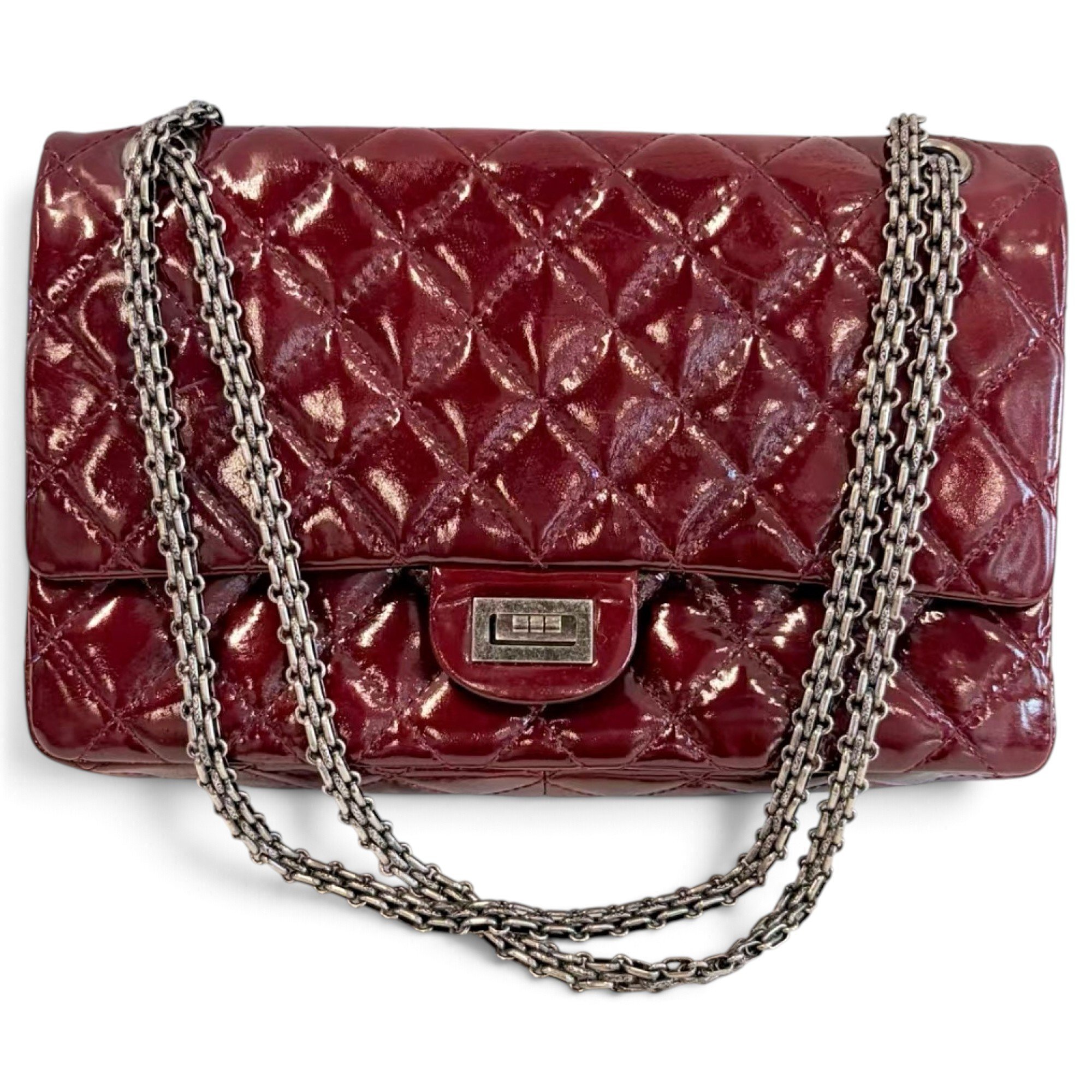 2.55 patent leather handbag