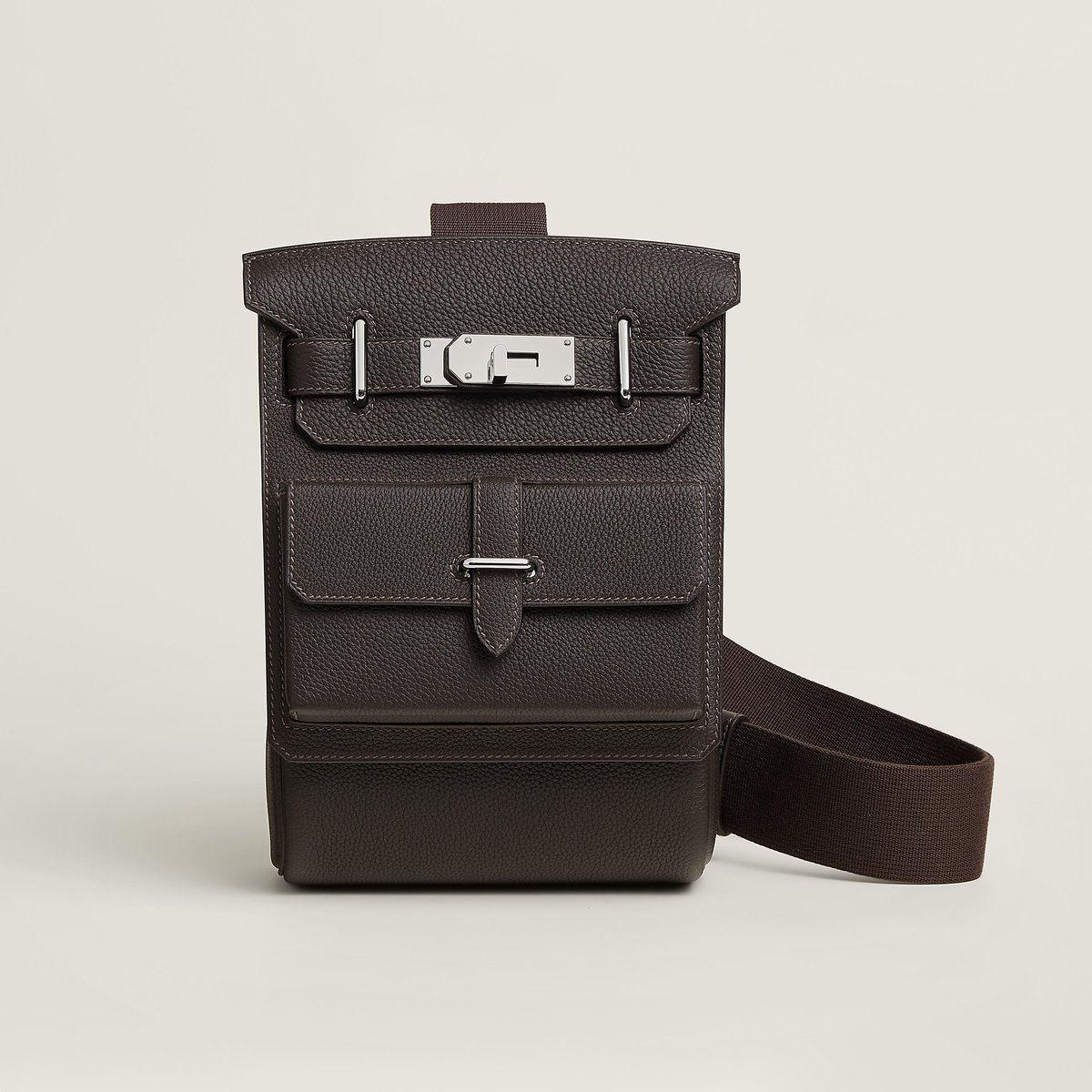 Hermès HAC à Dos in Bai, Brun