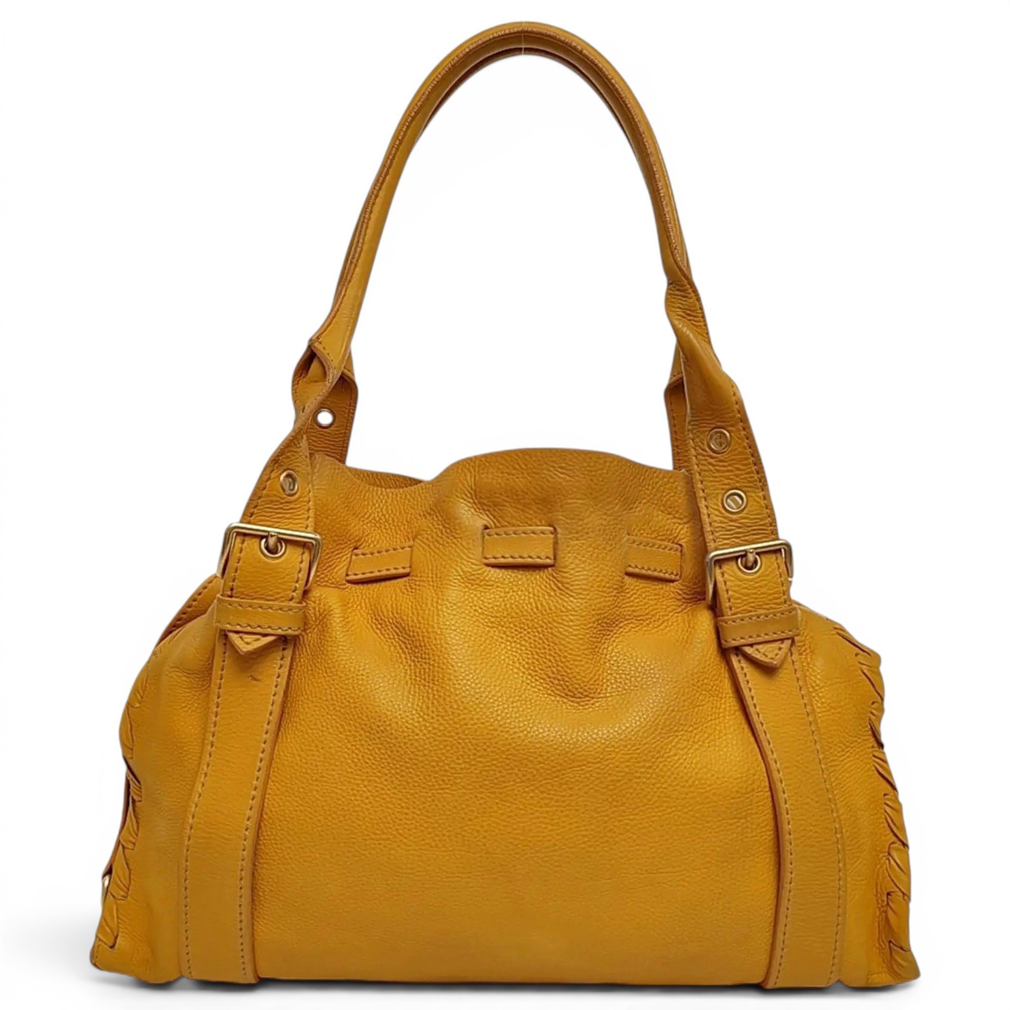 Bow bag leather handbag