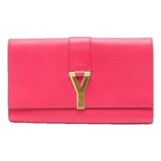 Leather clutch bag
