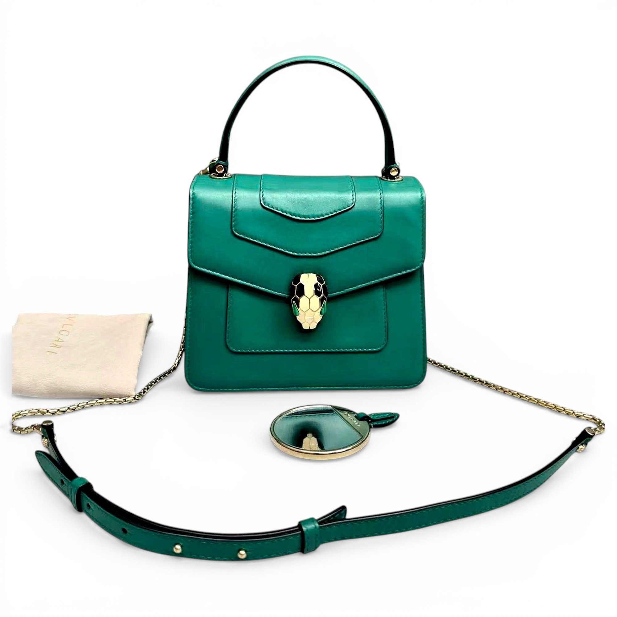 Bvlgari Serpenti leather bag