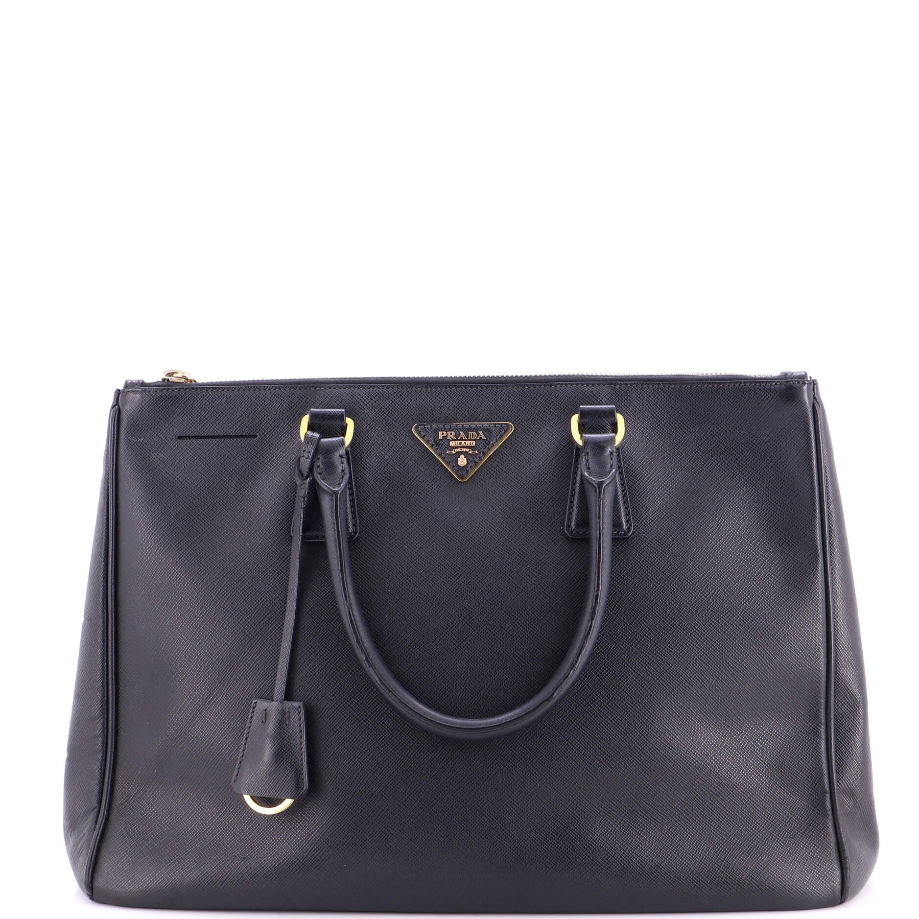 Double Zip Lux Tote Saffiano Leather Large