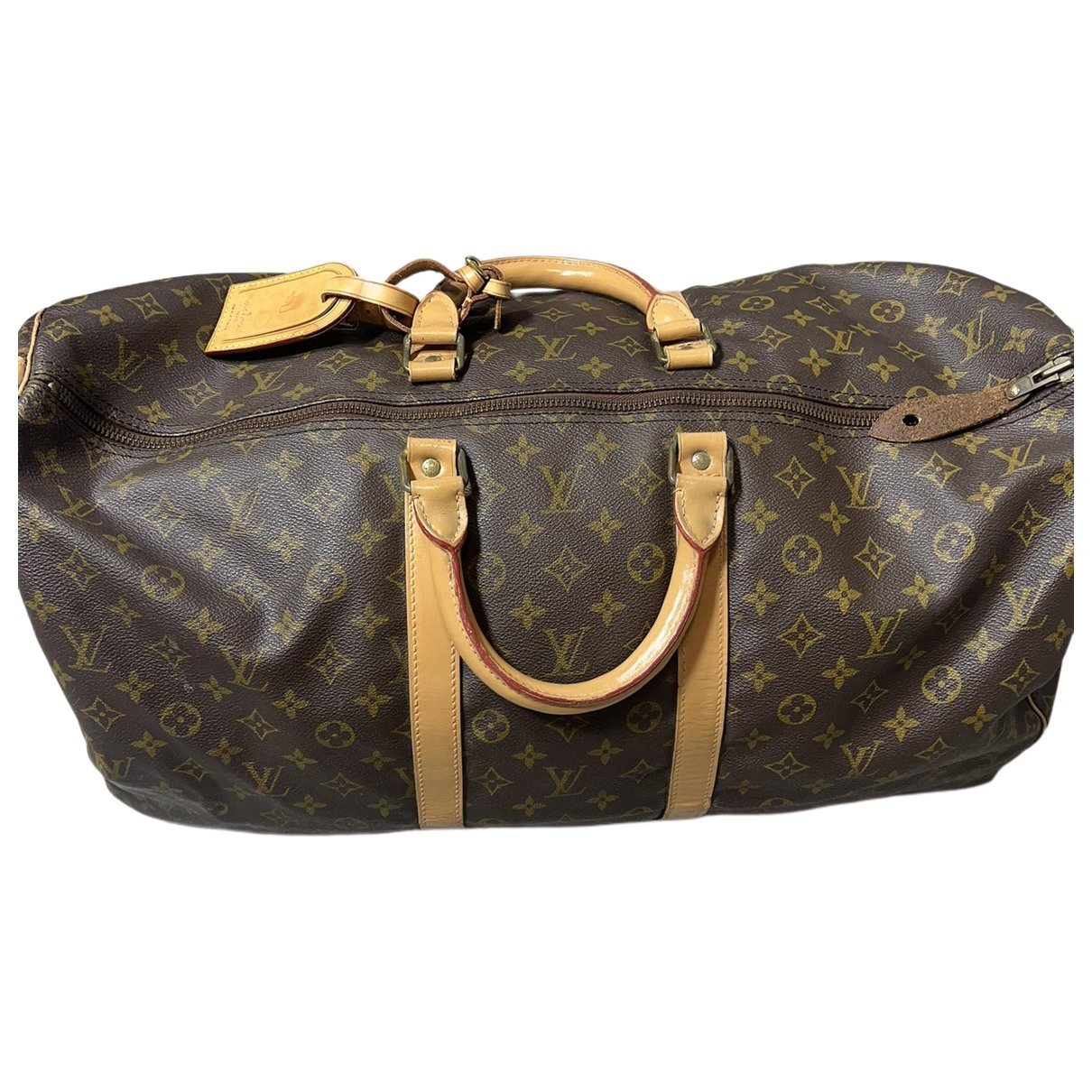 Keepall leather travel bag