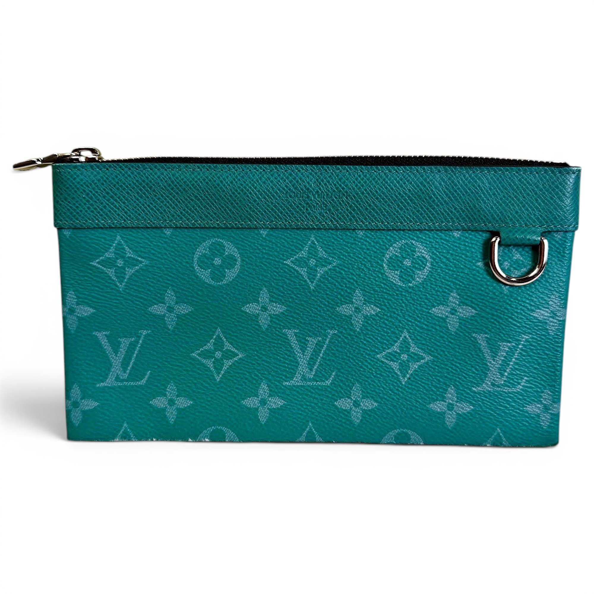 Leather clutch bag