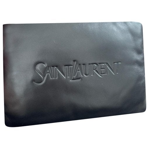 Leather clutch bag