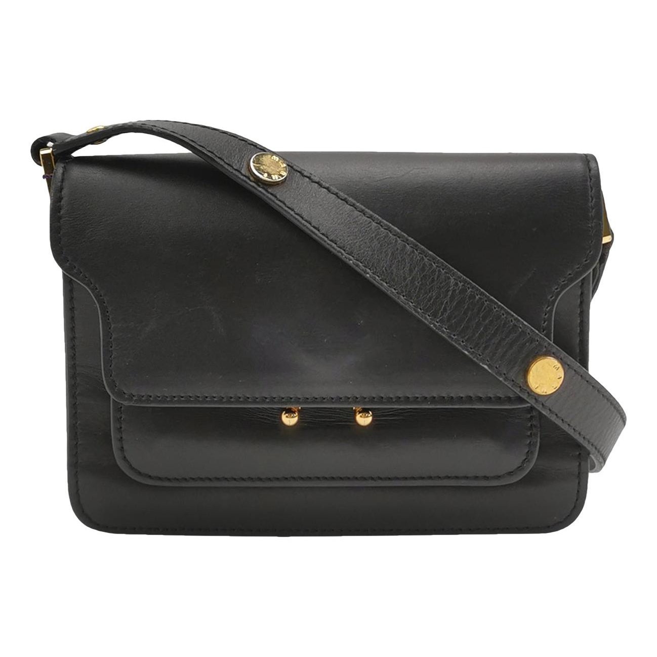 Trunk leather handbag