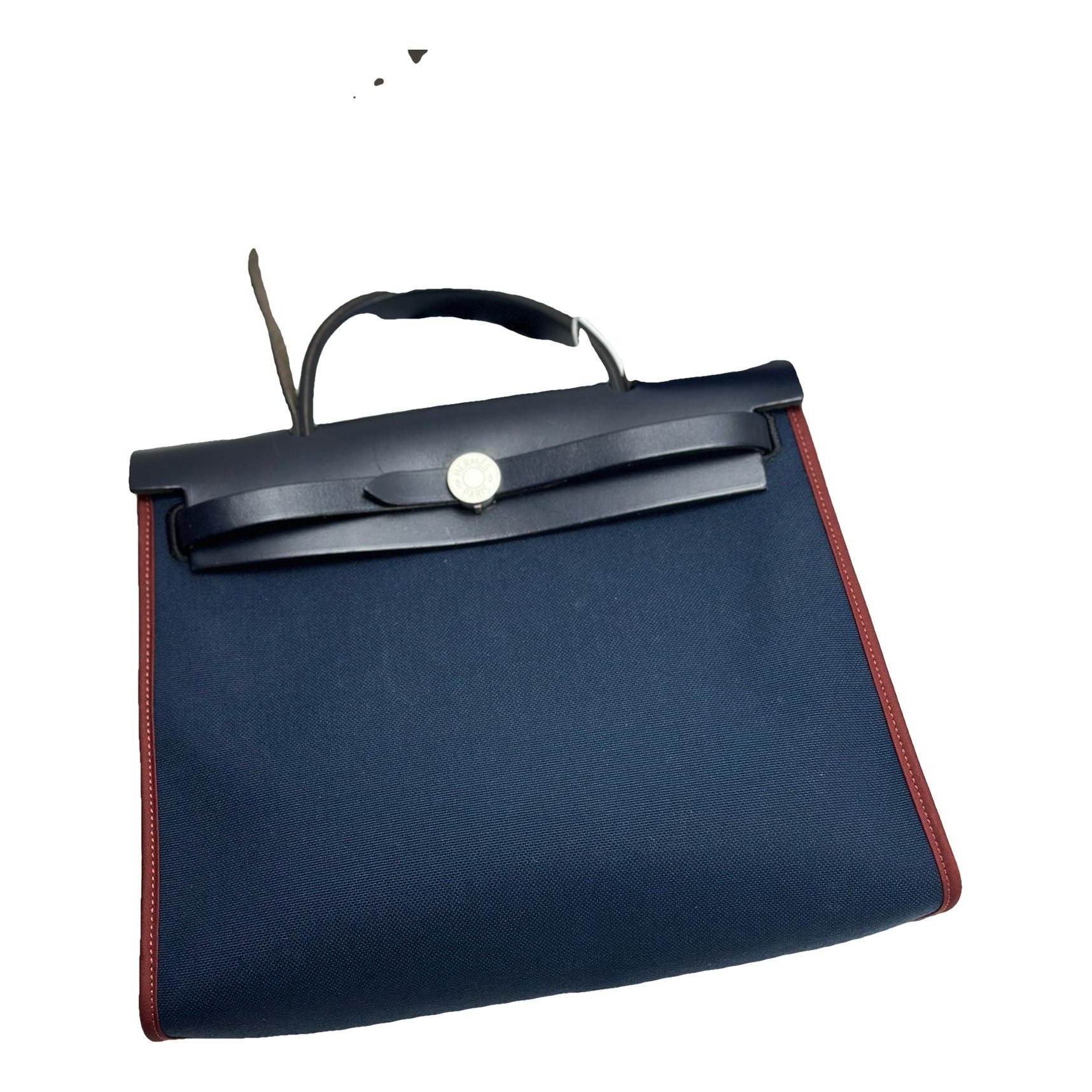 Hermes Herbag Handbag Natural 8280