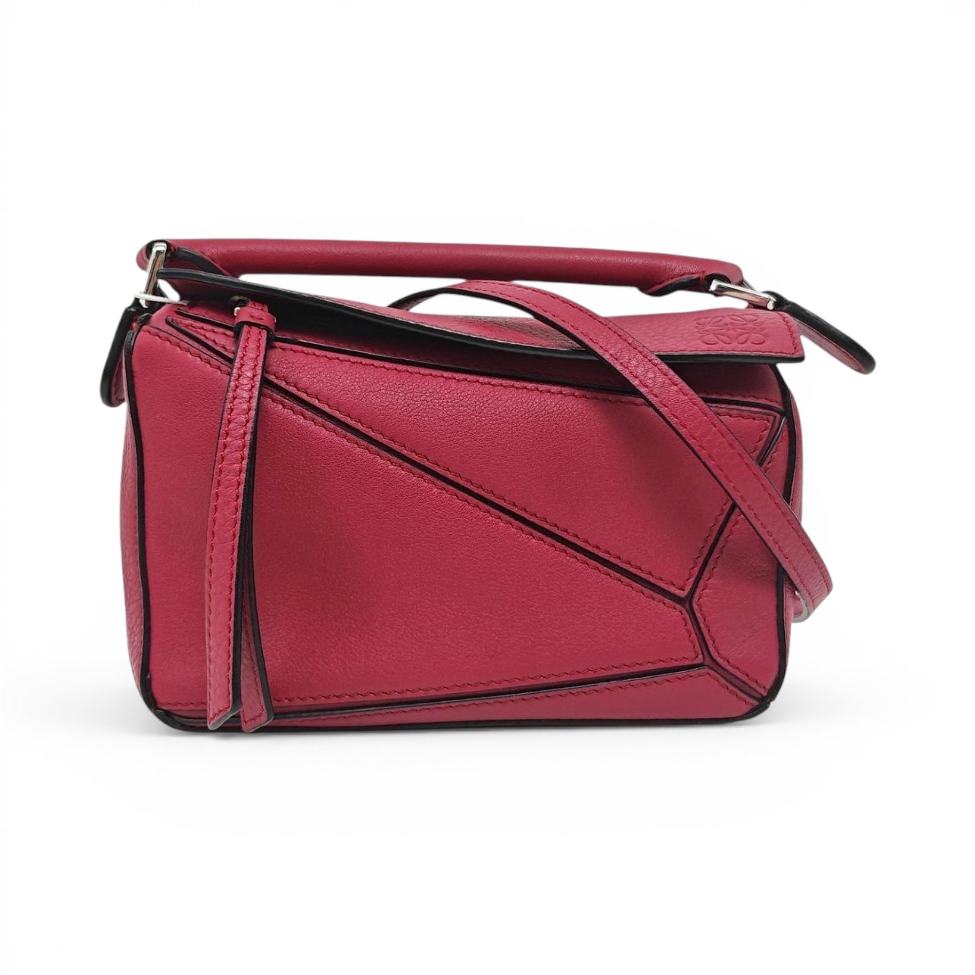 Puzzle leather handbag