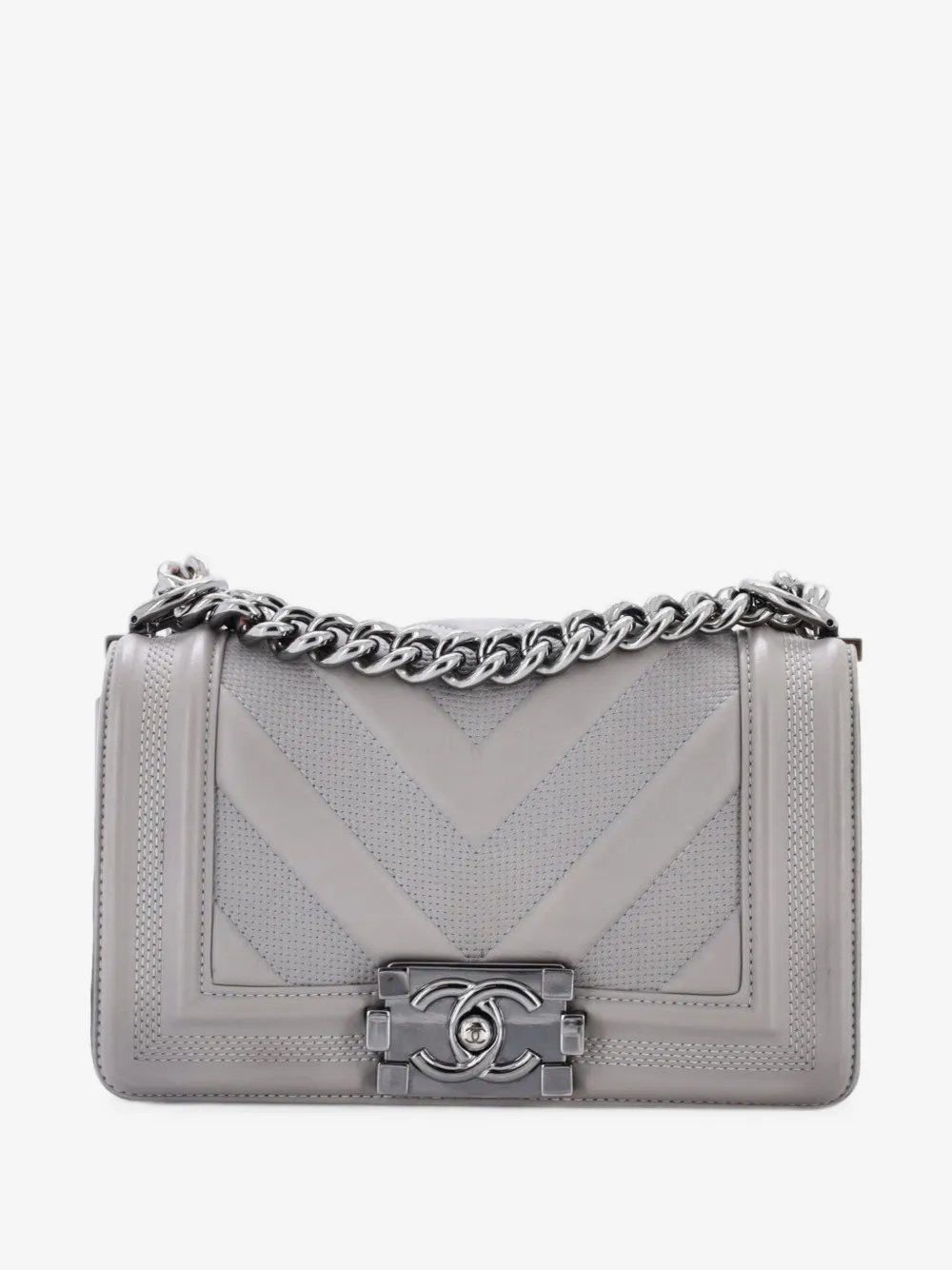 Boy Flap Bag Perforated Chevron Lambskin Small shoulder bag