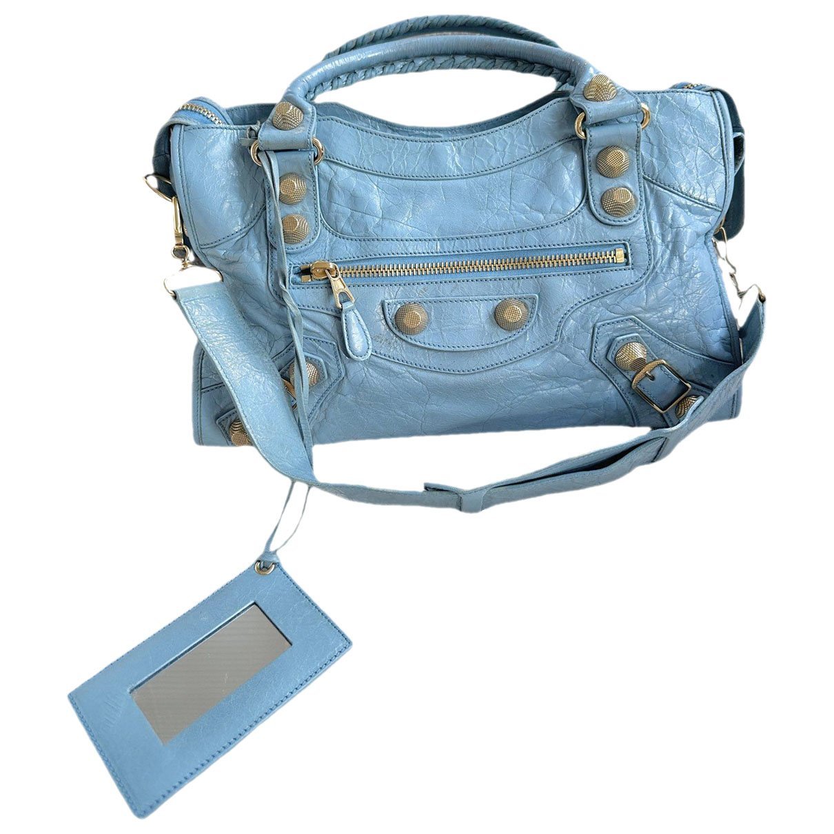 City leather handbag