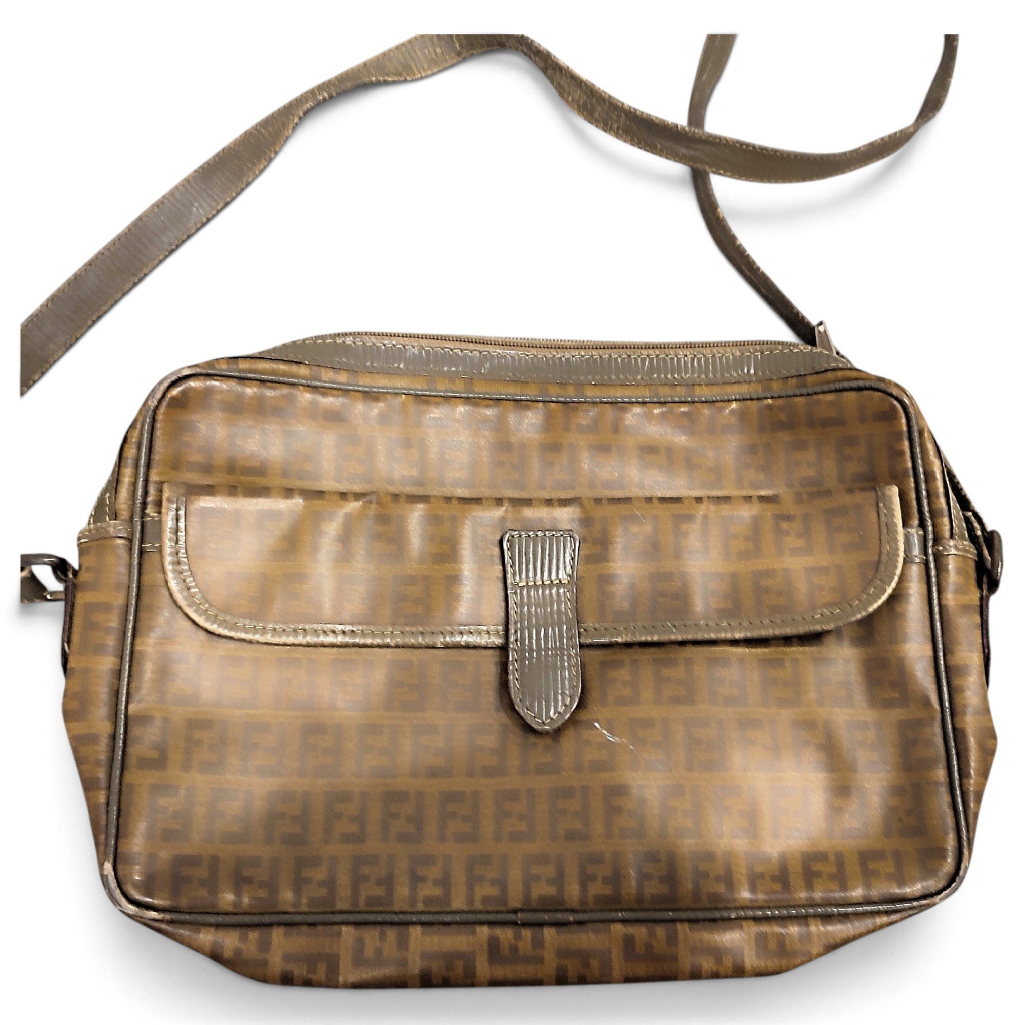 Double F cloth crossbody bag