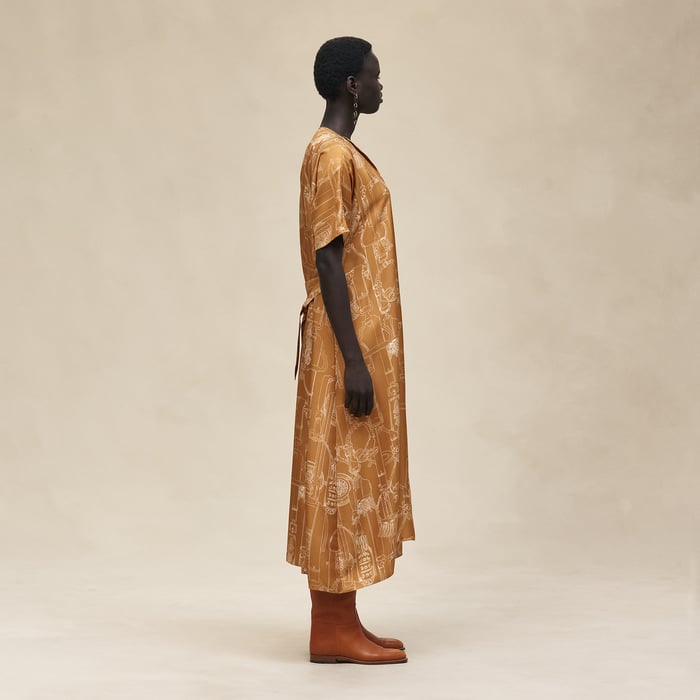 Marron Ocre "Etriers Remix" Classic Caftan