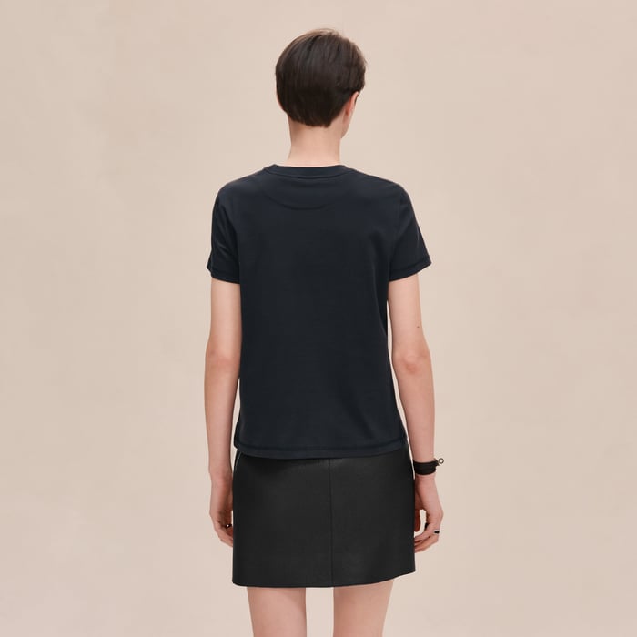 Bleu Noir Embroidered Pocket T-shirt