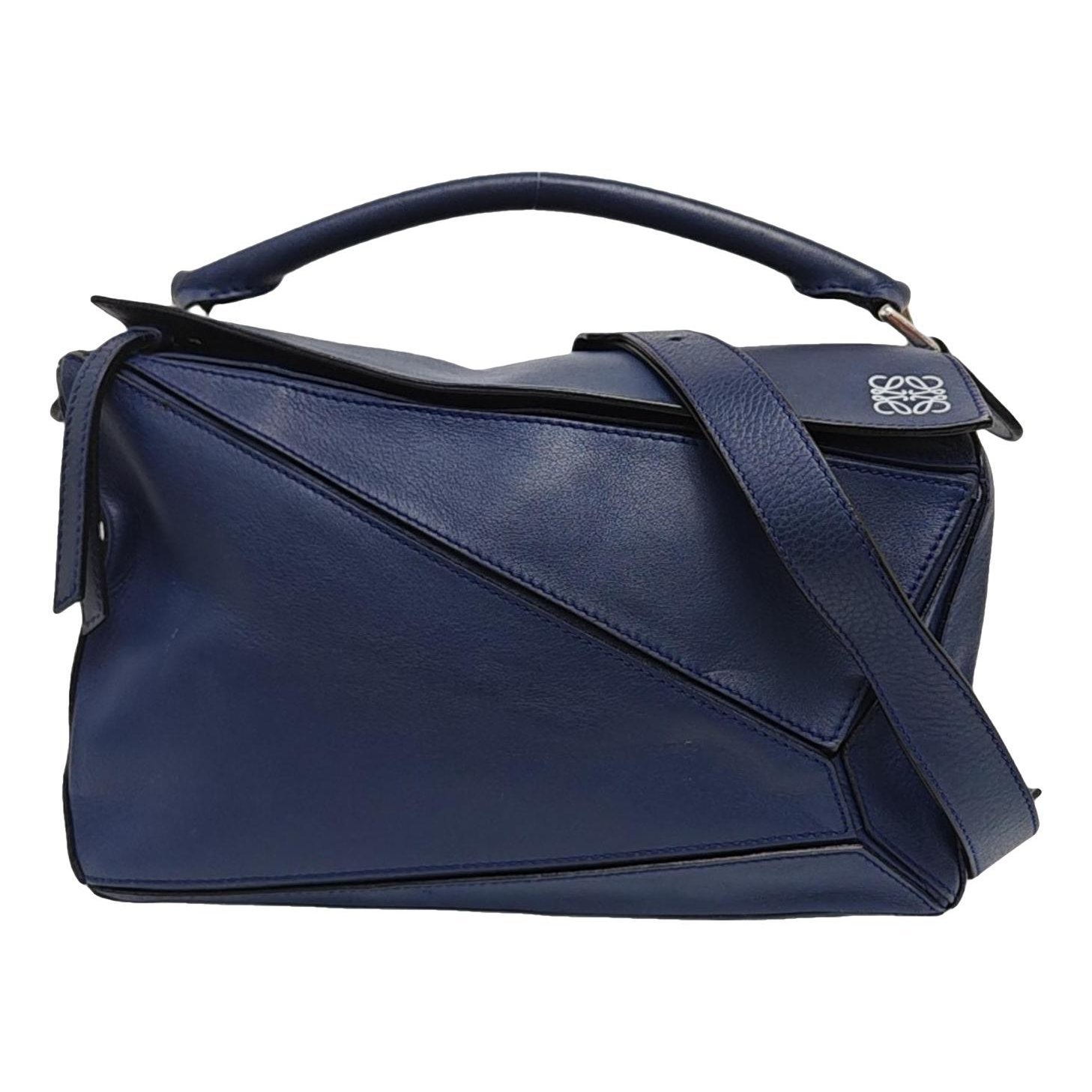 Puzzle leather handbag